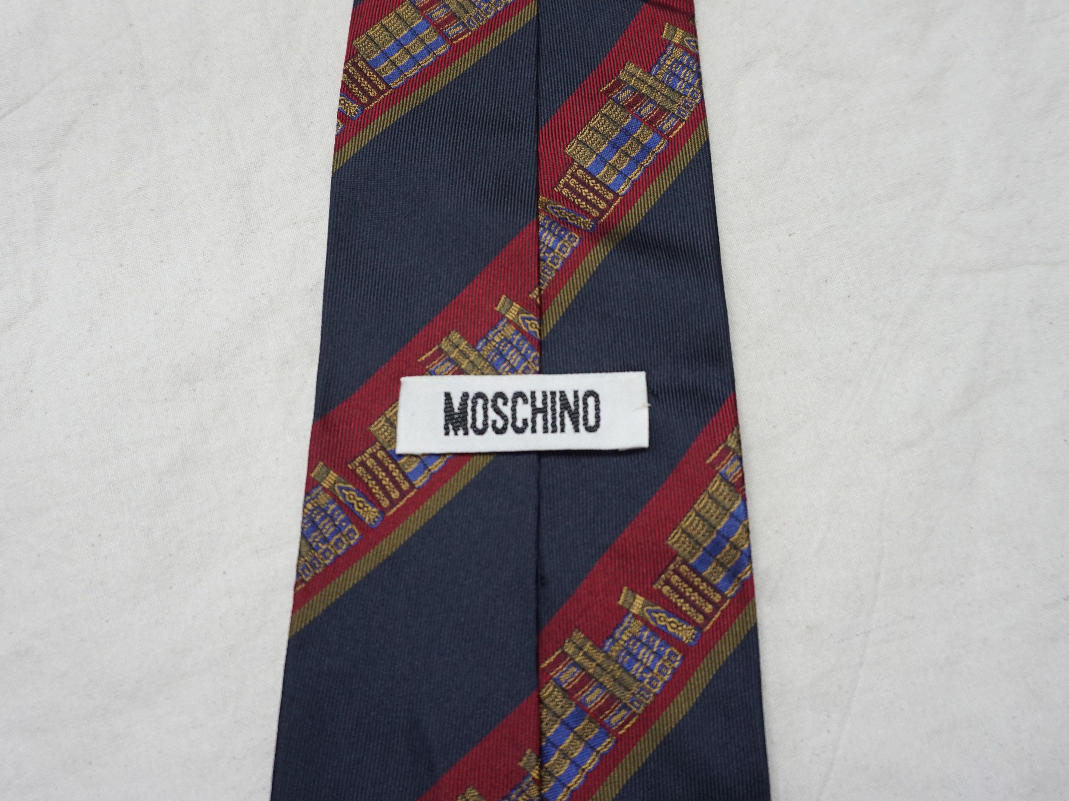 Moschino 90's Moschino Patterned Necktie Size ONE SIZE - 3 Thumbnail