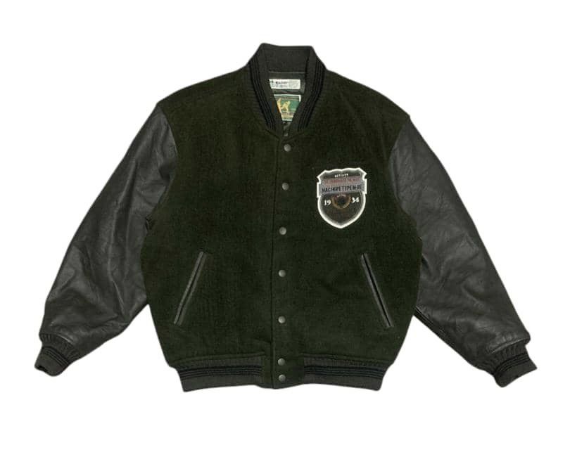 Japanese Brand Vintage 80s Mac Hope Wool Varsity Jacket Sleeve Leather Size US M / EU 48-50 / 2 - 2 Thumbnail