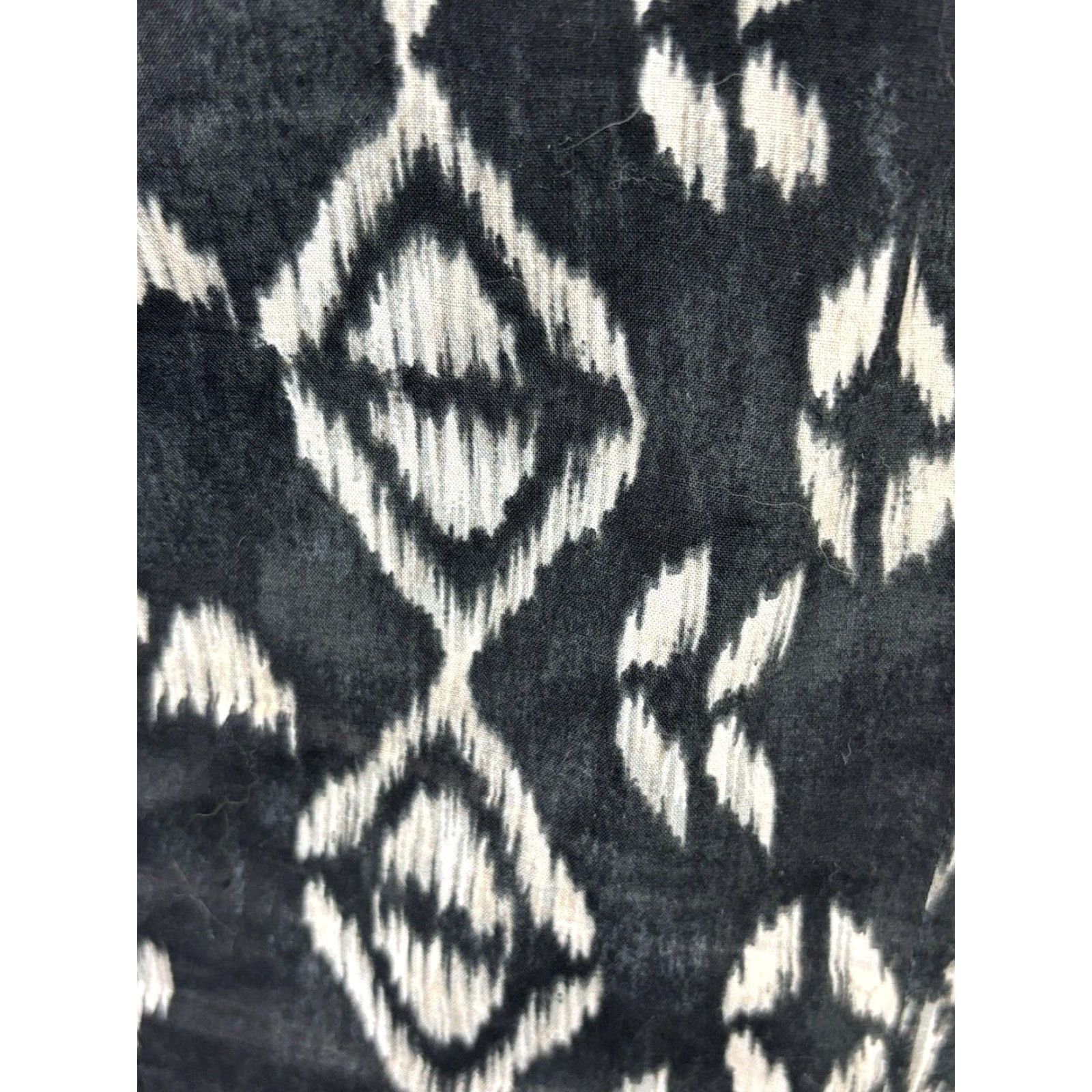 Vintage Chicos Ikat Janelle Lightweight Open Front Jacket Women's Large Black Ecru Size XS / US 0-2 / IT 36-38 - 6 Thumbnail