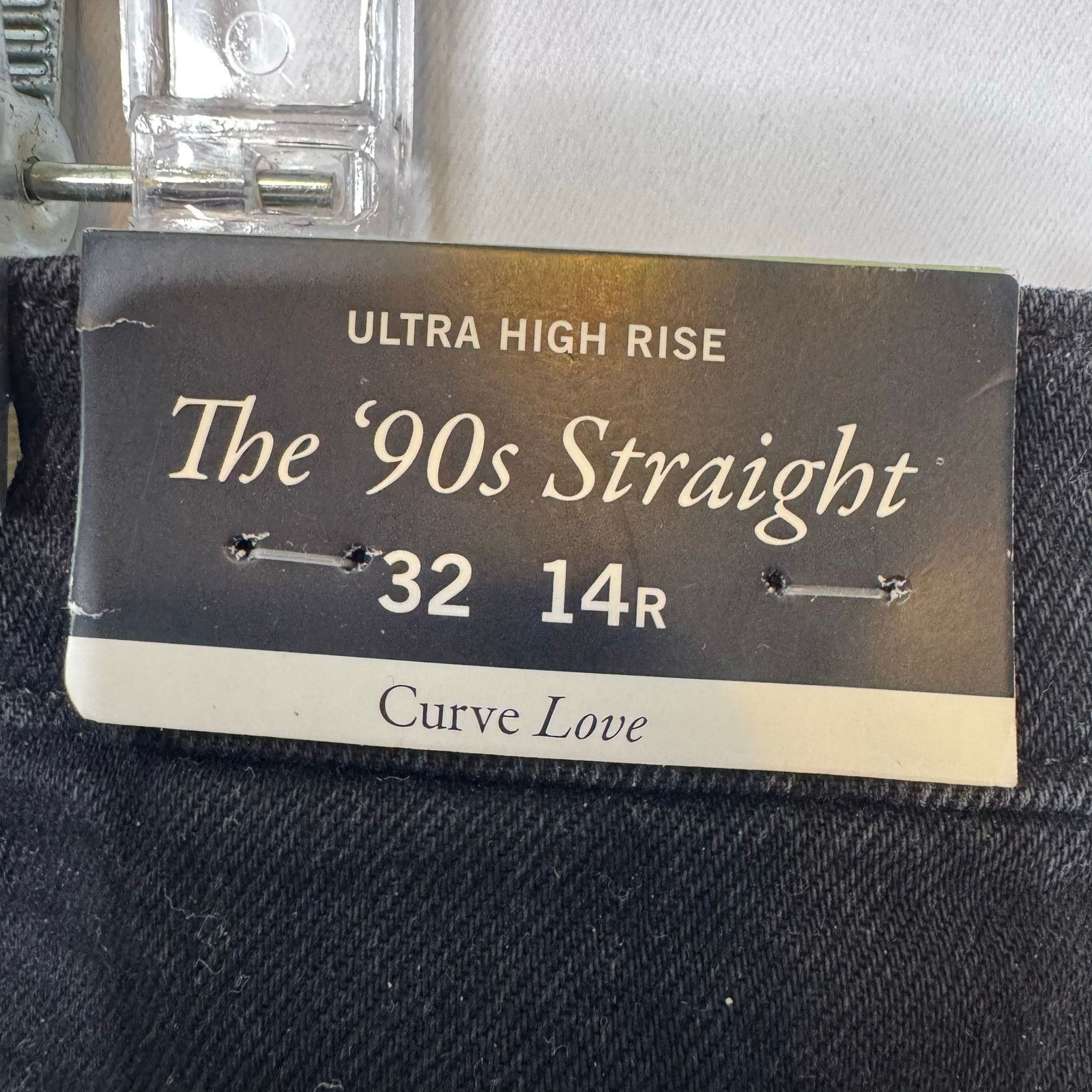 Abercrombie & Fitch A&F 90s Straight Ultra High Rise Black Jeans 32 14R NWT Size 32" / US 10 / IT 46 - 6 Thumbnail