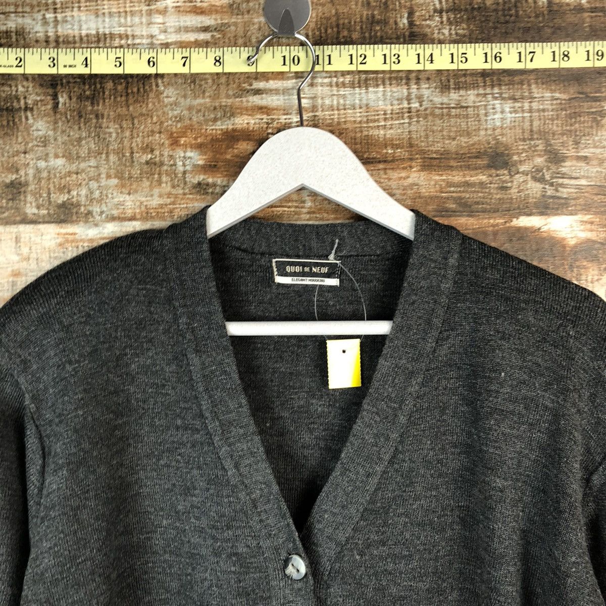Japanese Brand Quide Nevf Black Cardigan Knitwear #A1385 Size US L / EU 52-54 / 3 - 4 Thumbnail