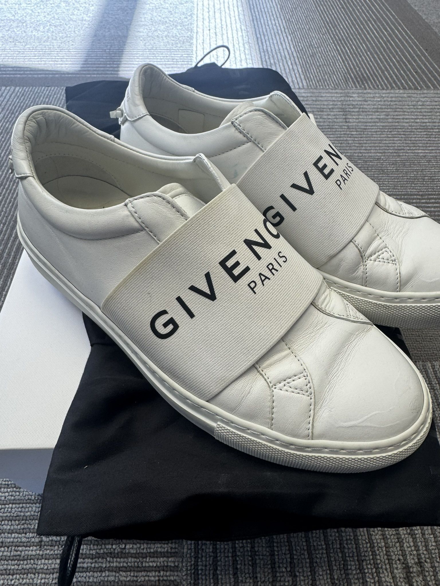 Givenchy Urban street white logo sneakers Size US 7 / IT 37 - 8 Thumbnail