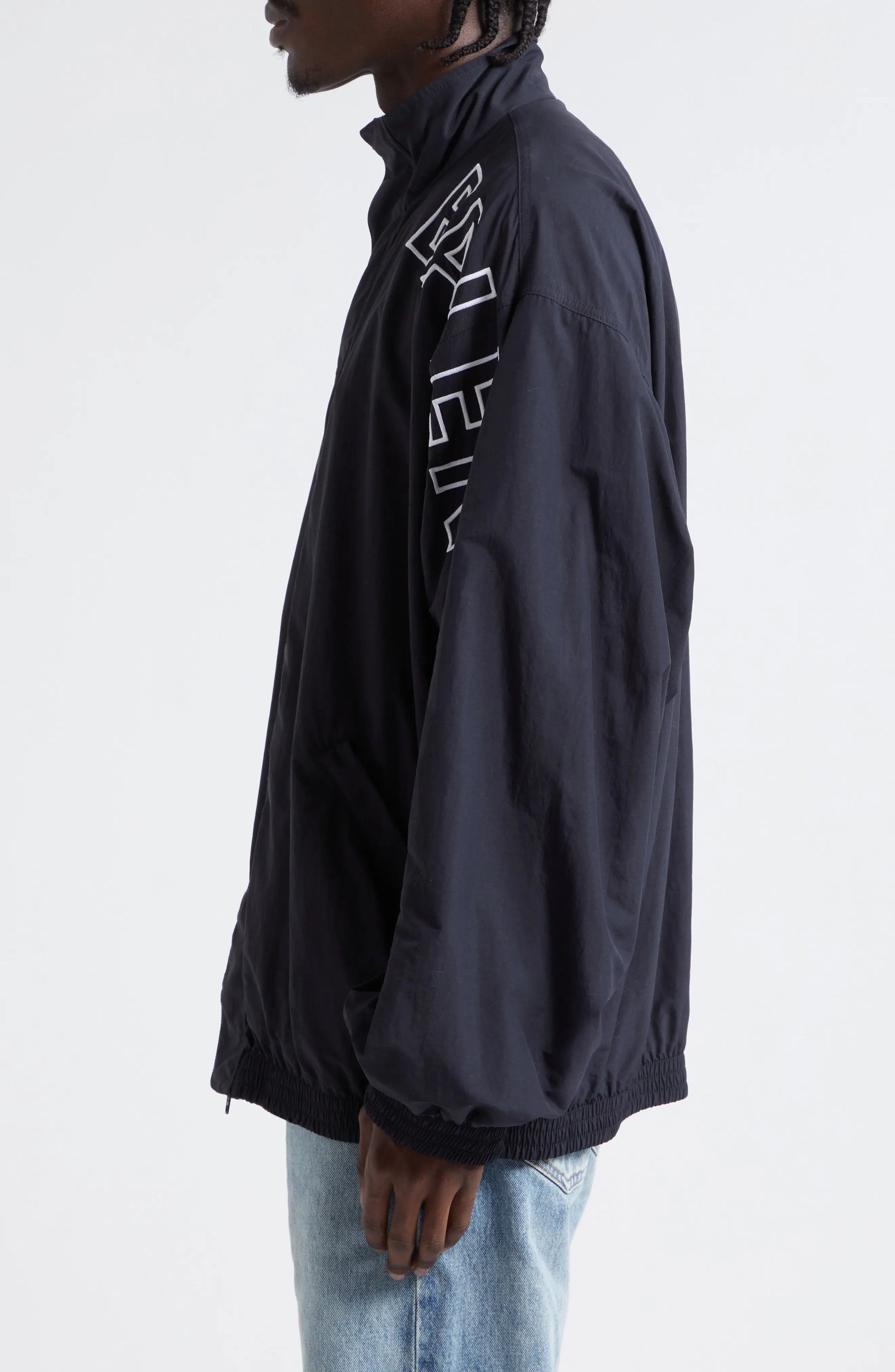 Balenciaga o1bcso1str1124 Outline Tracksuit Jacket in Black Size US L / EU 52-54 / 3 - 7 Thumbnail