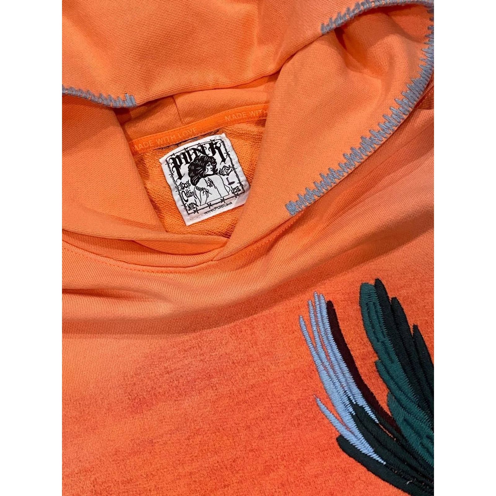 Other Punk LA Anarchy Neon Embroidery Hoodie Palms Orange L Size US L / EU 52-54 / 3 - 6 Thumbnail