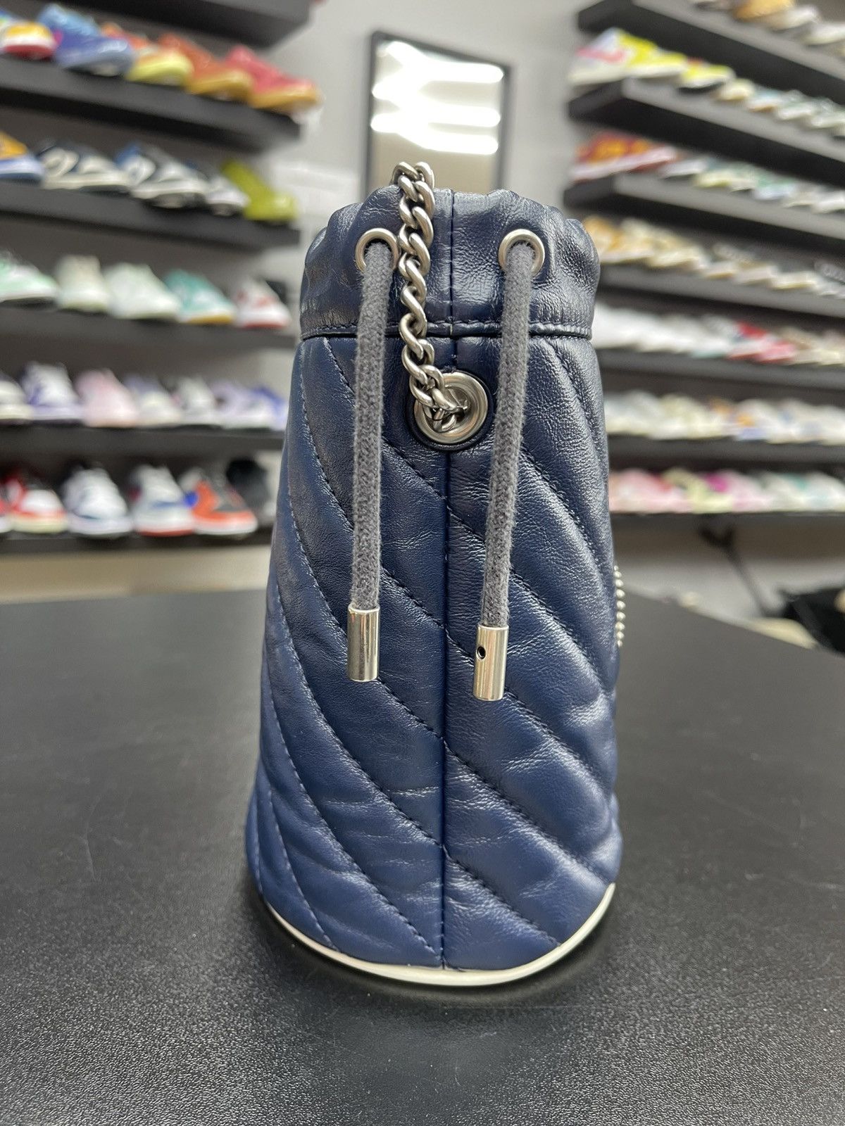 Gucci Gucci GG Marmont Bucket Bag Diagonal Quilted Leather Mini Size ONE SIZE - 3 Thumbnail