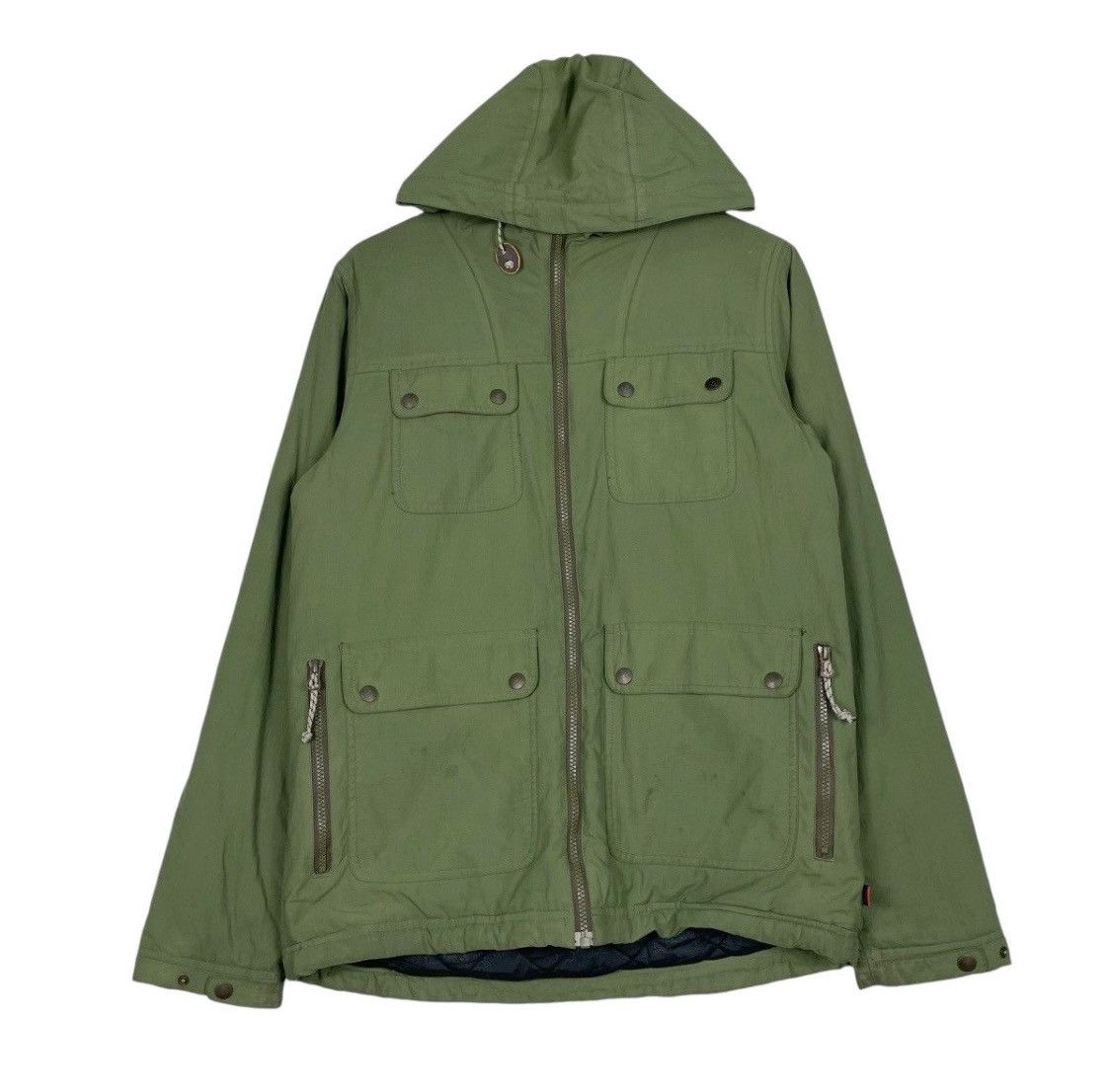 💥QUIKSILVER DUSTER HOODUE MULTI POCKET JACKET