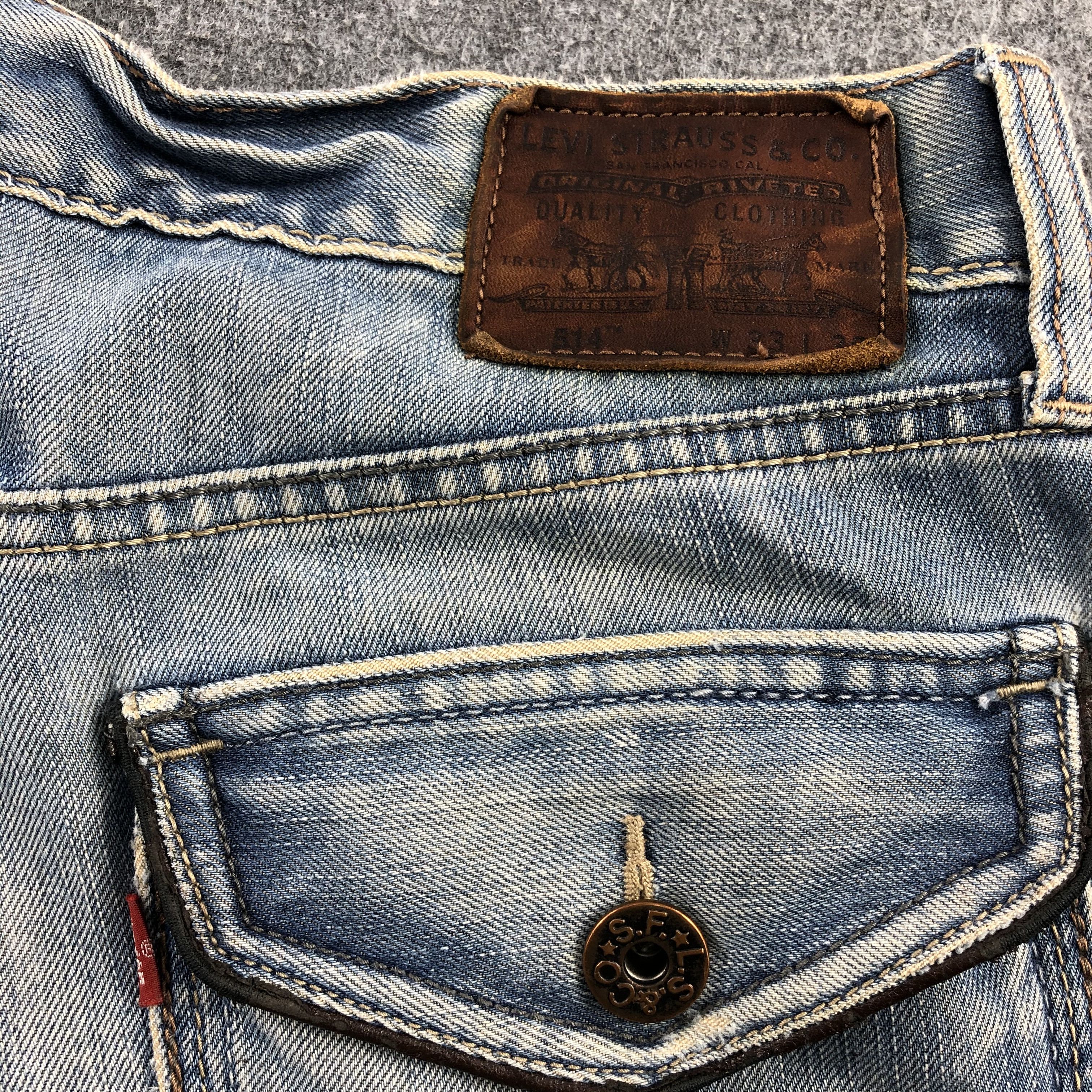 Levi's Vintage Light Wash Levis 514 Jeans-JM1193 Size US 34 / EU 50 - 6 Thumbnail