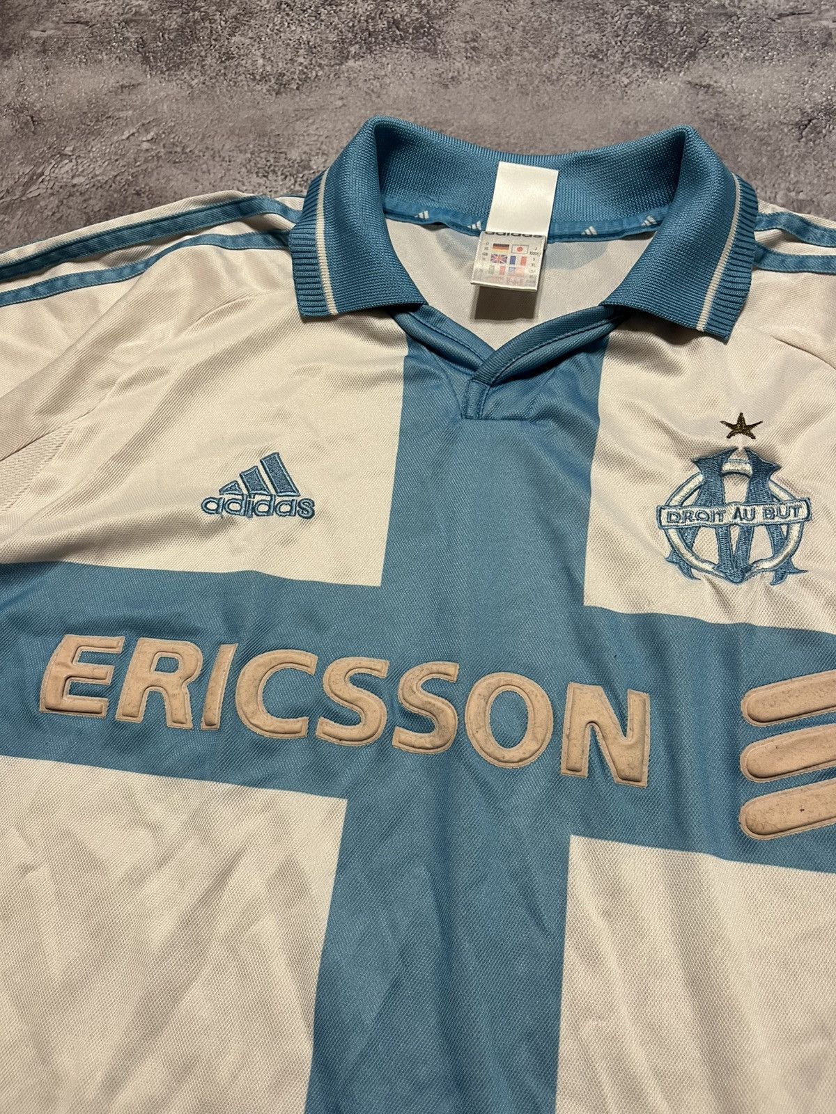 Adidas Adidas Olympique de Marseille 2000/2001 soccer jersey Size US XL / EU 56 / 4 - 2 Thumbnail