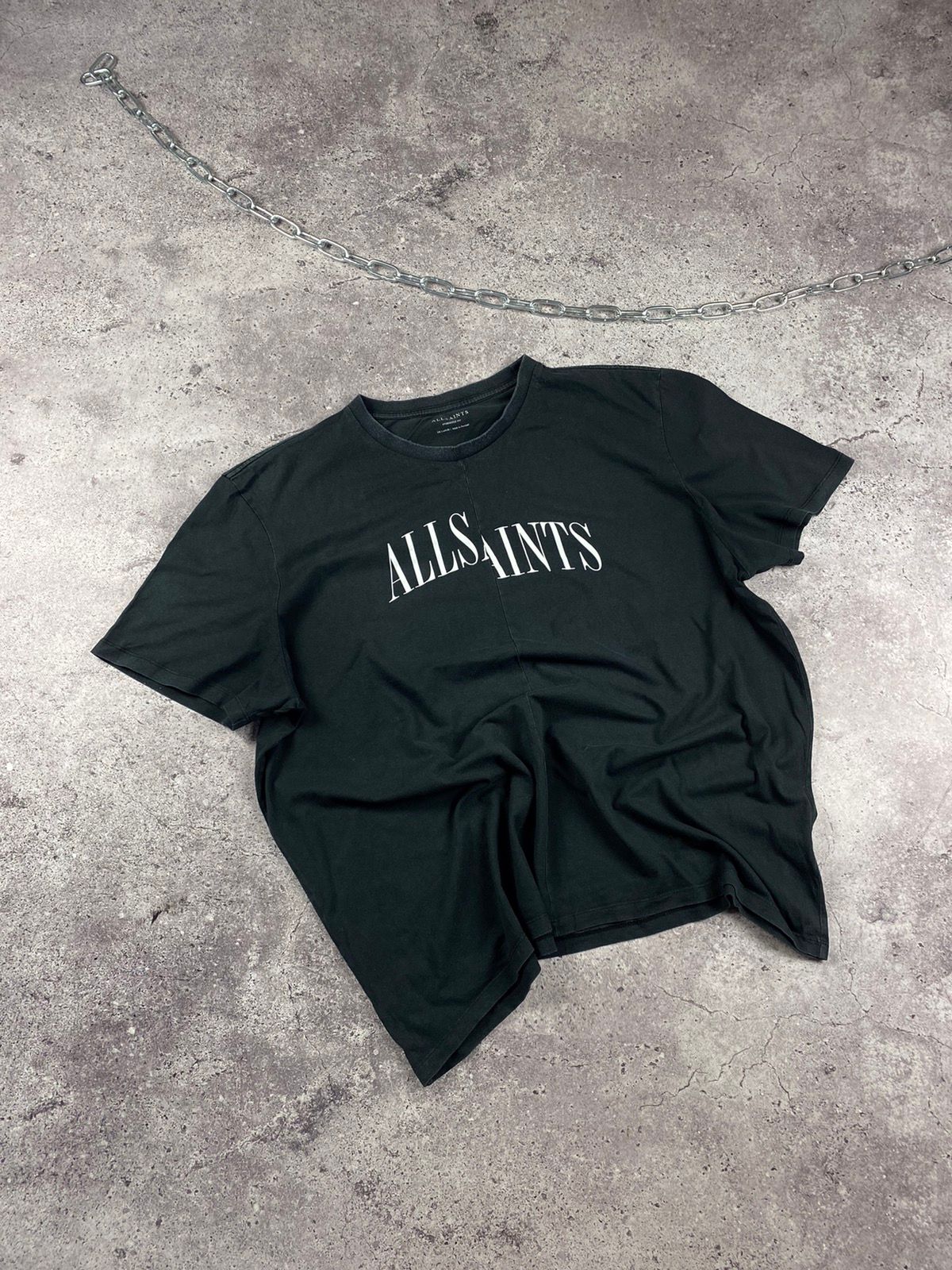 Pre-owned Allsaints Vintage All Saints T Shirt Hype Y2k In Black