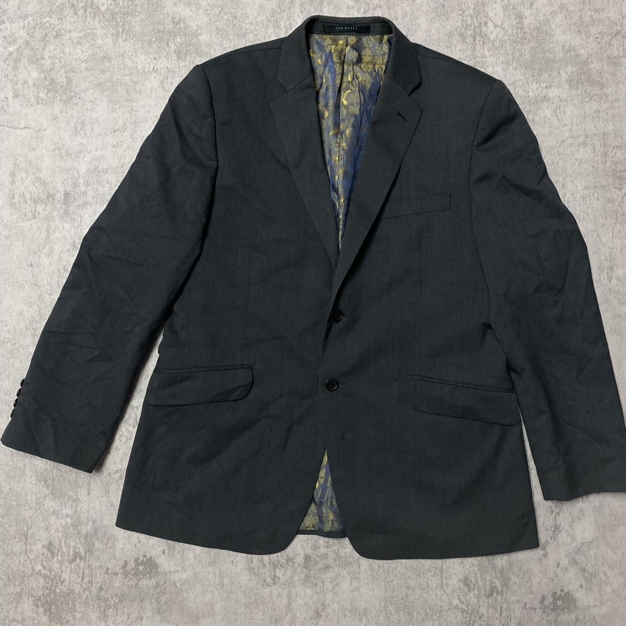 Other Grey and blue floral lining blazer #preppy size L Size 44L - 1 Thumbnail
