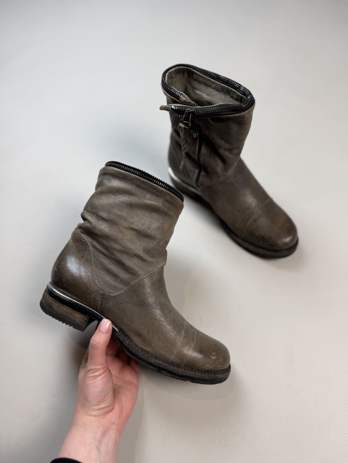 A.S.98 A.S. 98 Airstep Avant-Garde Leather Combat Boots Shoes Size US 7 / IT 37 - 7 Thumbnail