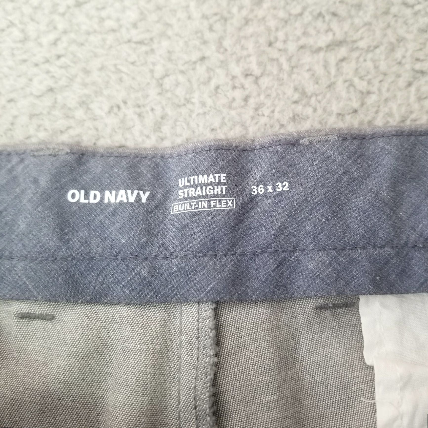 Old Navy Old Navy Mens Pants 36x30 Gray Chino Flat Front Straight Leg Regular Fit Belt Loops Casual Pants Size US 36 / EU 52 - 4 Thumbnail