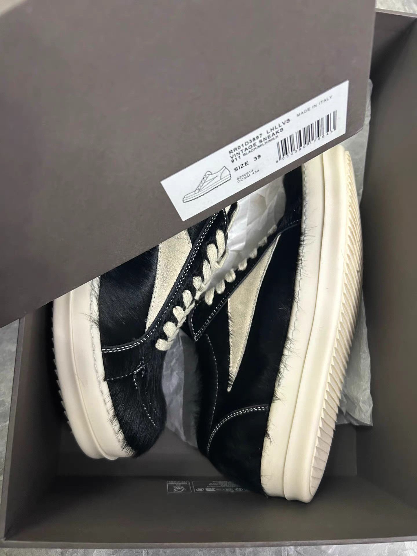 Rick Owens Rick Owens mainline black horsehair casual shoes Size US 6 / EU 39 - 6 Thumbnail