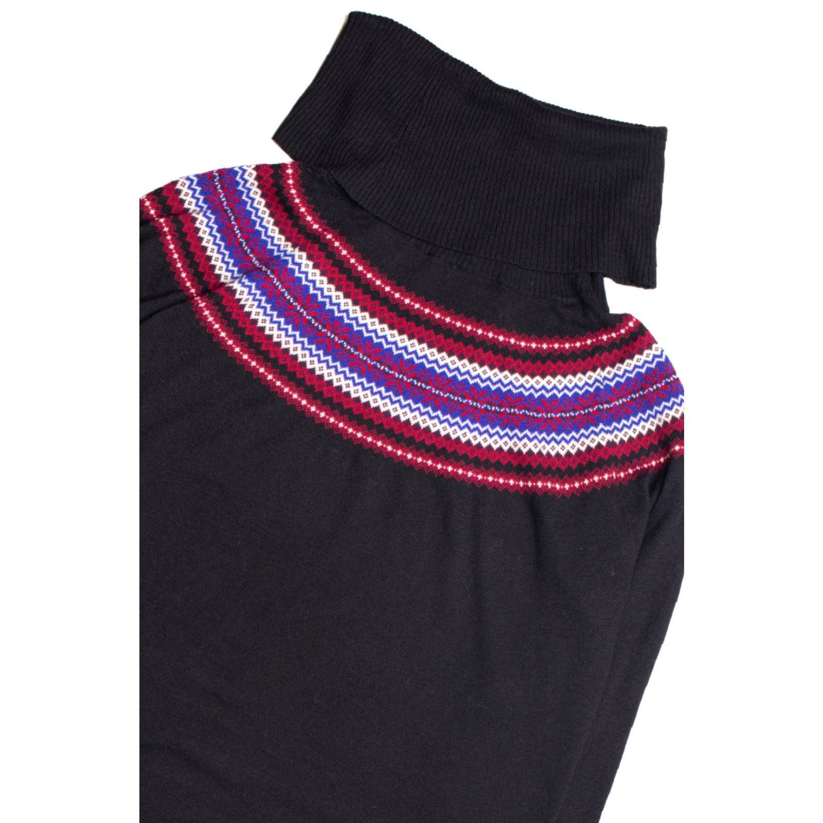 X-LARGE VINTAGE Ricki's Fair Isle Sweater Black X-Large Size XL / US 12-14 / IT 48-50 - 2 Thumbnail