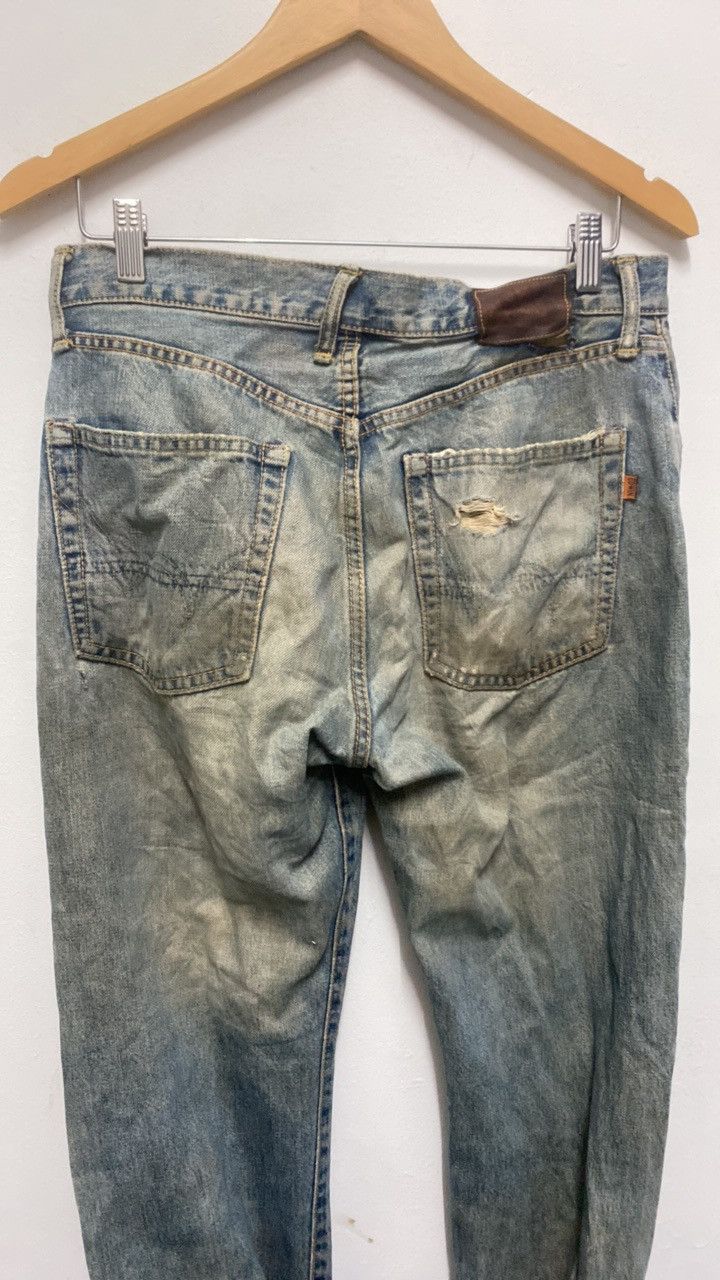 Japanese Brand × Vintage EDWIN DISTRESSED BLUE DENIM PANT Size US 30 / EU 46 - 4 Thumbnail