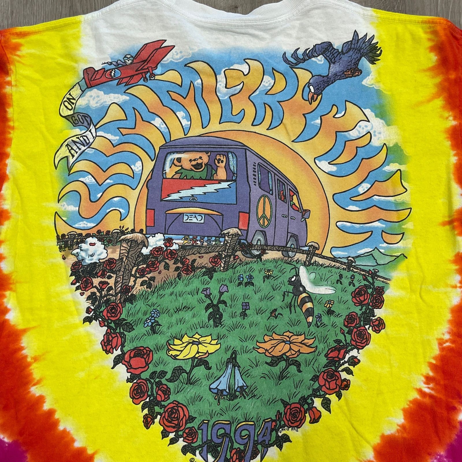 Vintage Liquid Blue Grateful Dead Summer Tour tie-dye Tee size Large Size US L / EU 52-54 / 3 - 7 Thumbnail