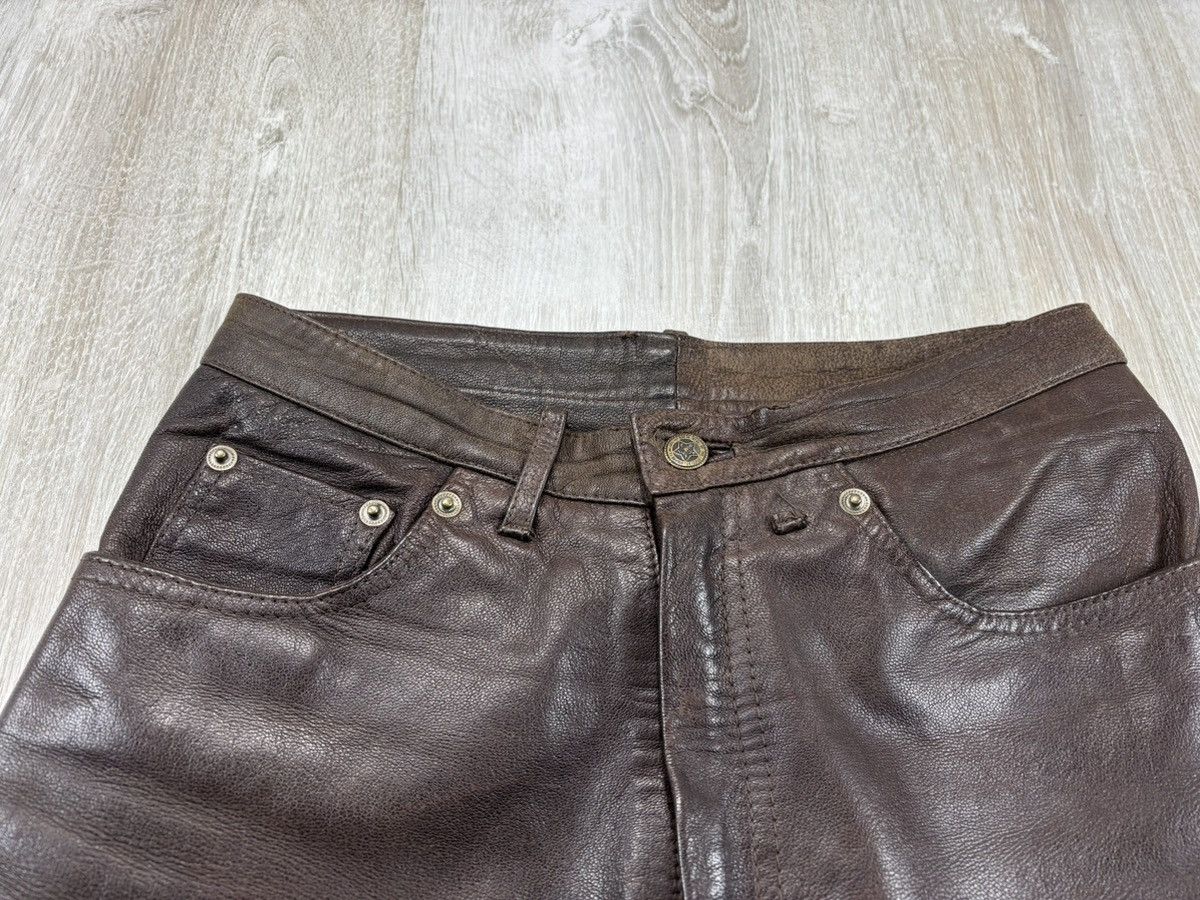 Genuine Leather × Leather × Vintage Womens biker motorcycle leather pants Apollo Size 29 Size 24" / US 00 / IT 34 - 6 Thumbnail