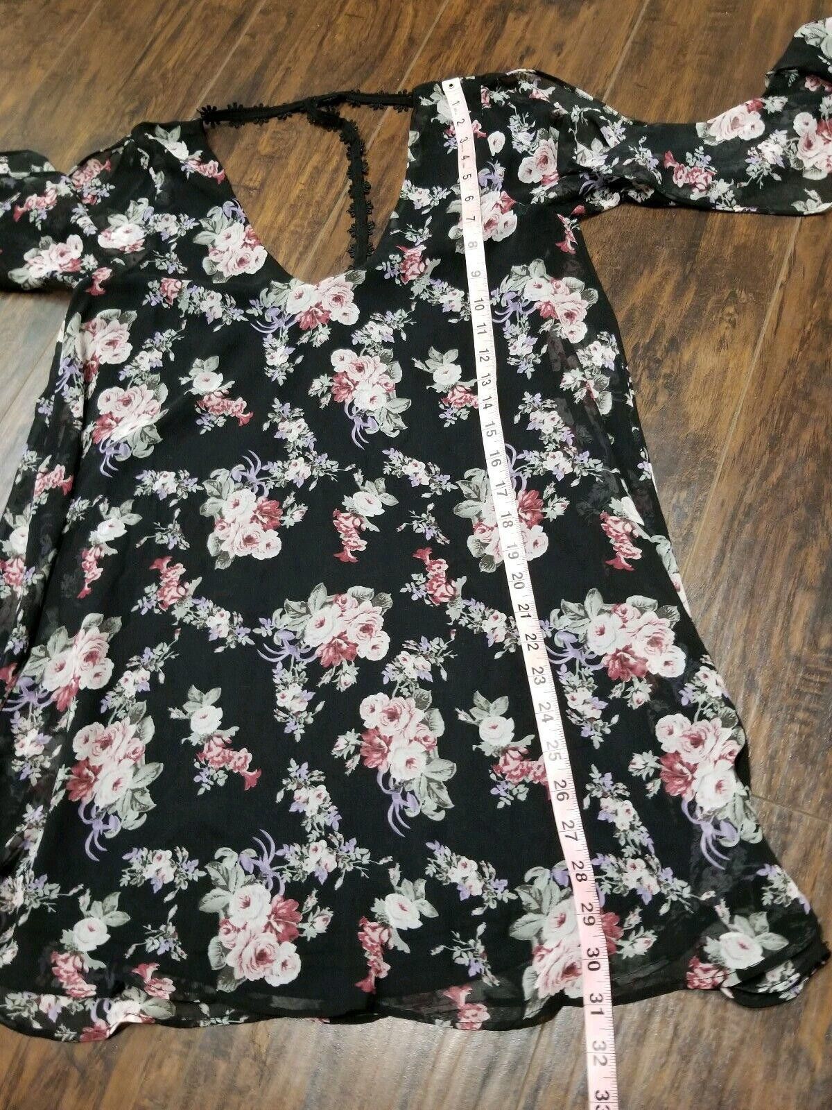 Designer Cotton Candy Dress SMALL black Split Long Sleeve open back Size S / US 4 / IT 40 - 9 Thumbnail