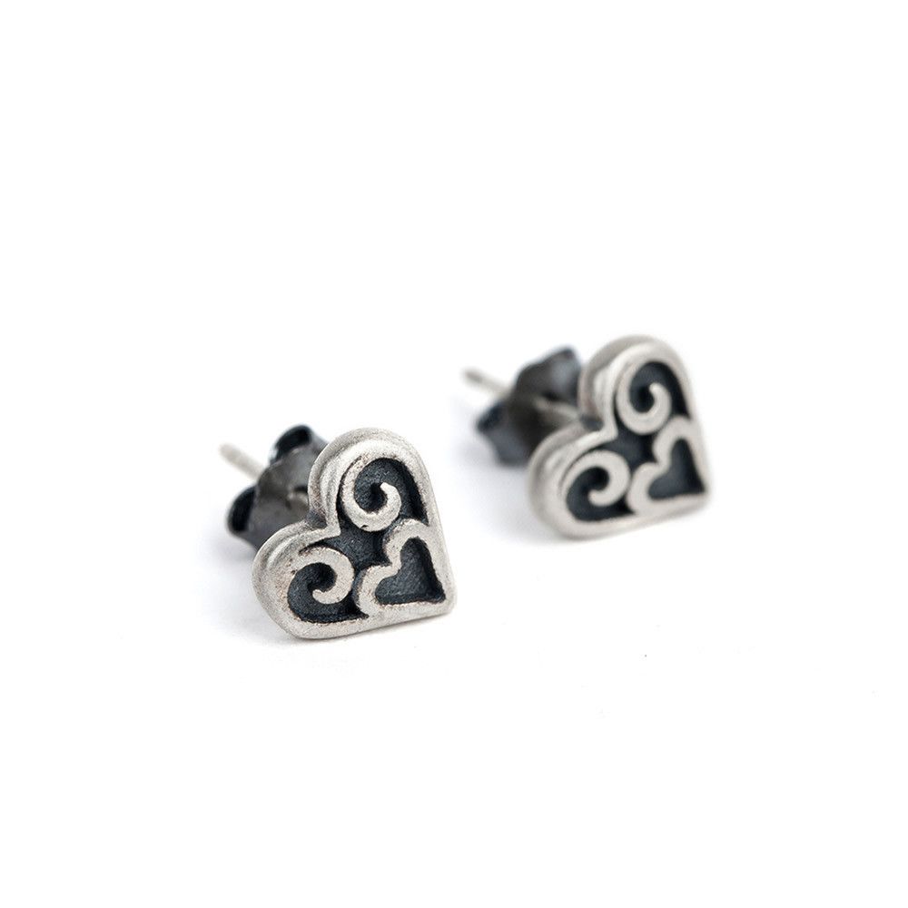 Jewelry Heart New Trend Earrings One Pairs Chrome Jewelry Size ONE SIZE - 5 Thumbnail
