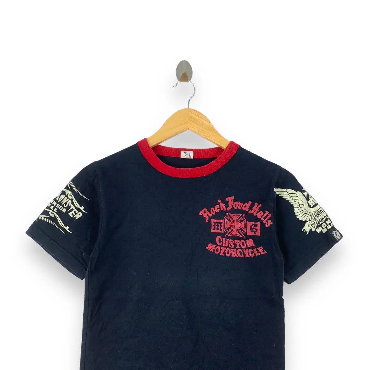 Vintage Vintage MWS ROCK FORD HELLS Motorcycle Tee Shirt Size US XS / EU 42 / 0 - 2 Thumbnail