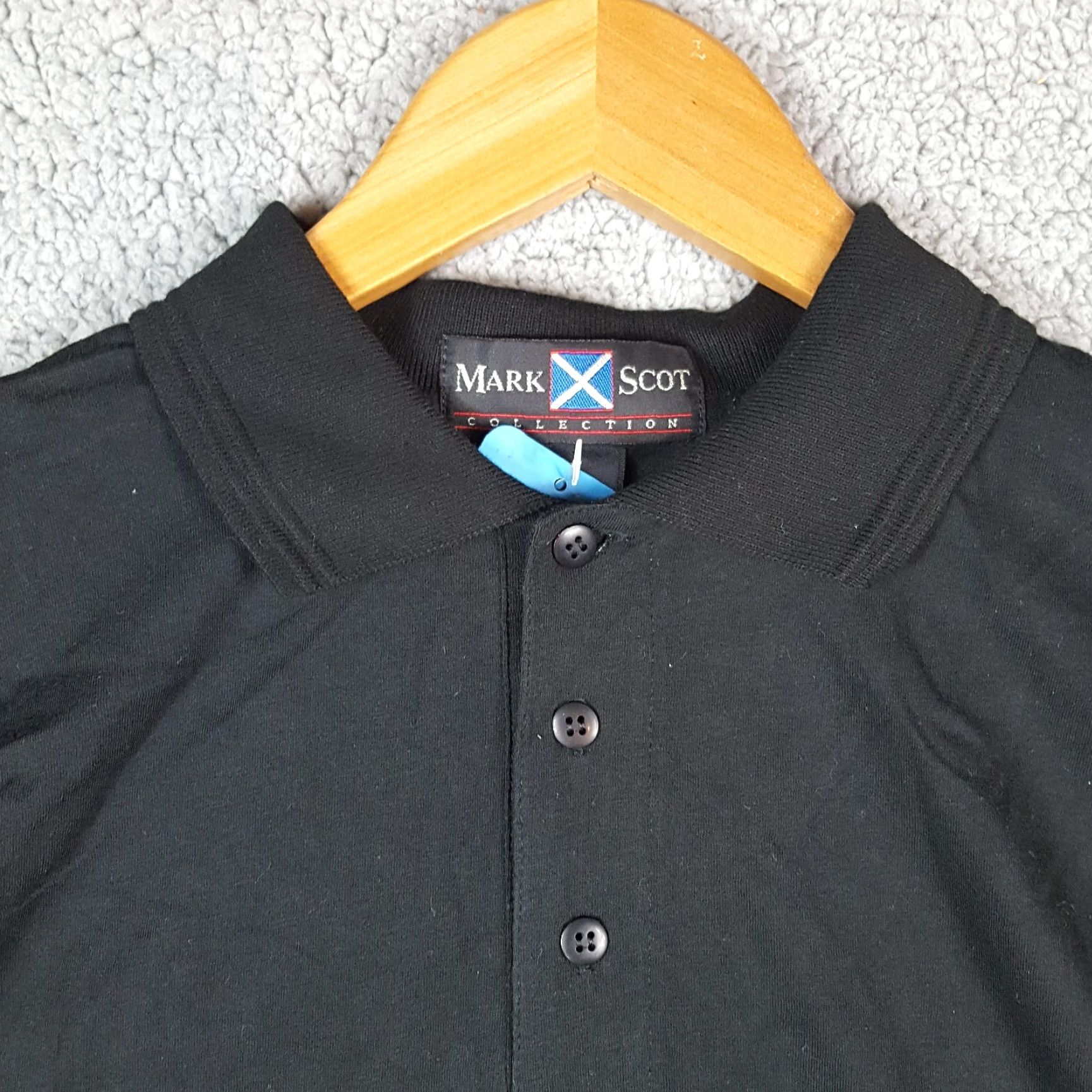 Vintage VINTAGE Mark Scot Polo Shirt Shirt Men Size M Black Short Sleeve Collared Golf Pullover Polo 90s Preppy Rock Surf Grunge Classic Casual Workwear Mens Size US M / EU 48-50 / 2 - 3 Thumbnail