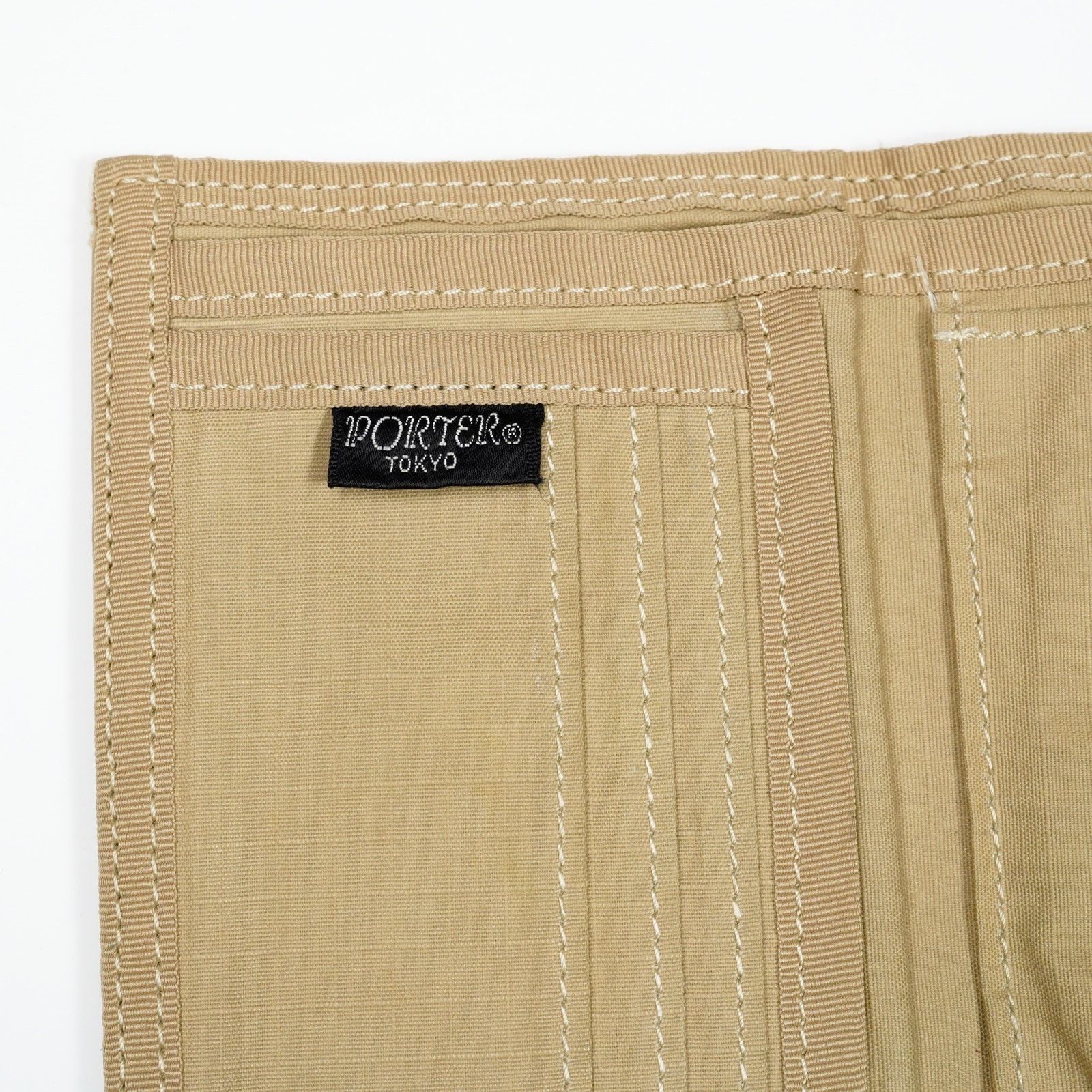 Porter Porter Yoshida Nylon Twill Wallet Beige Made in Japan Size ONE SIZE - 5 Thumbnail
