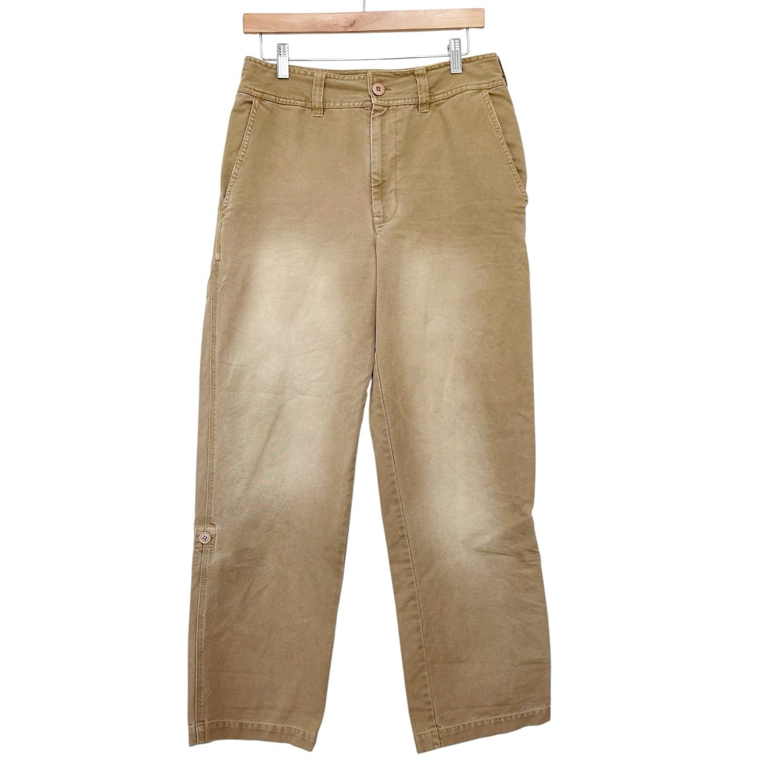 Free People Free People Tan Wide Leg Jeans Sz 4 Size 27" / US 4 / IT 40 - 1 Thumbnail