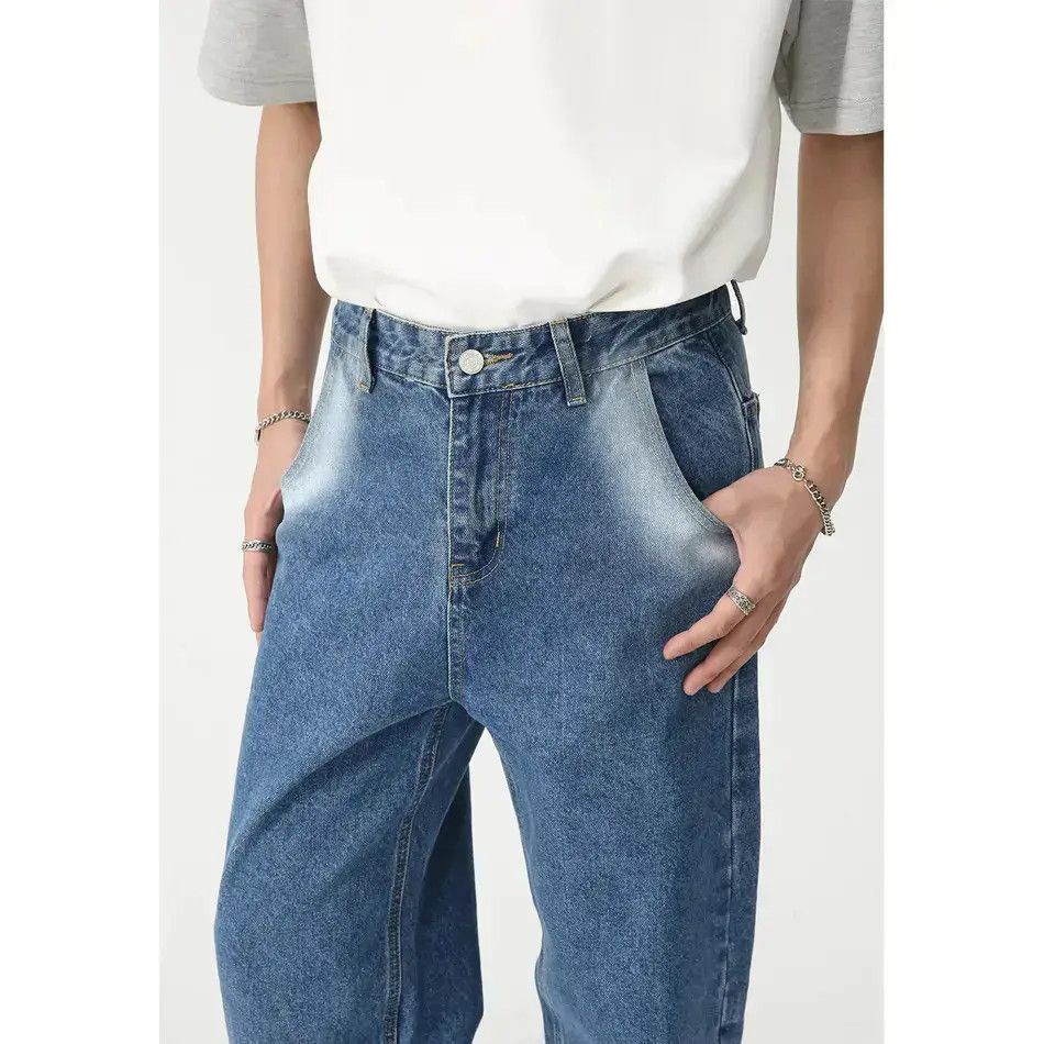 Japanese Brand Retro loose wide leg tie dye jeans Size US 32 / EU 48 - 4 Thumbnail