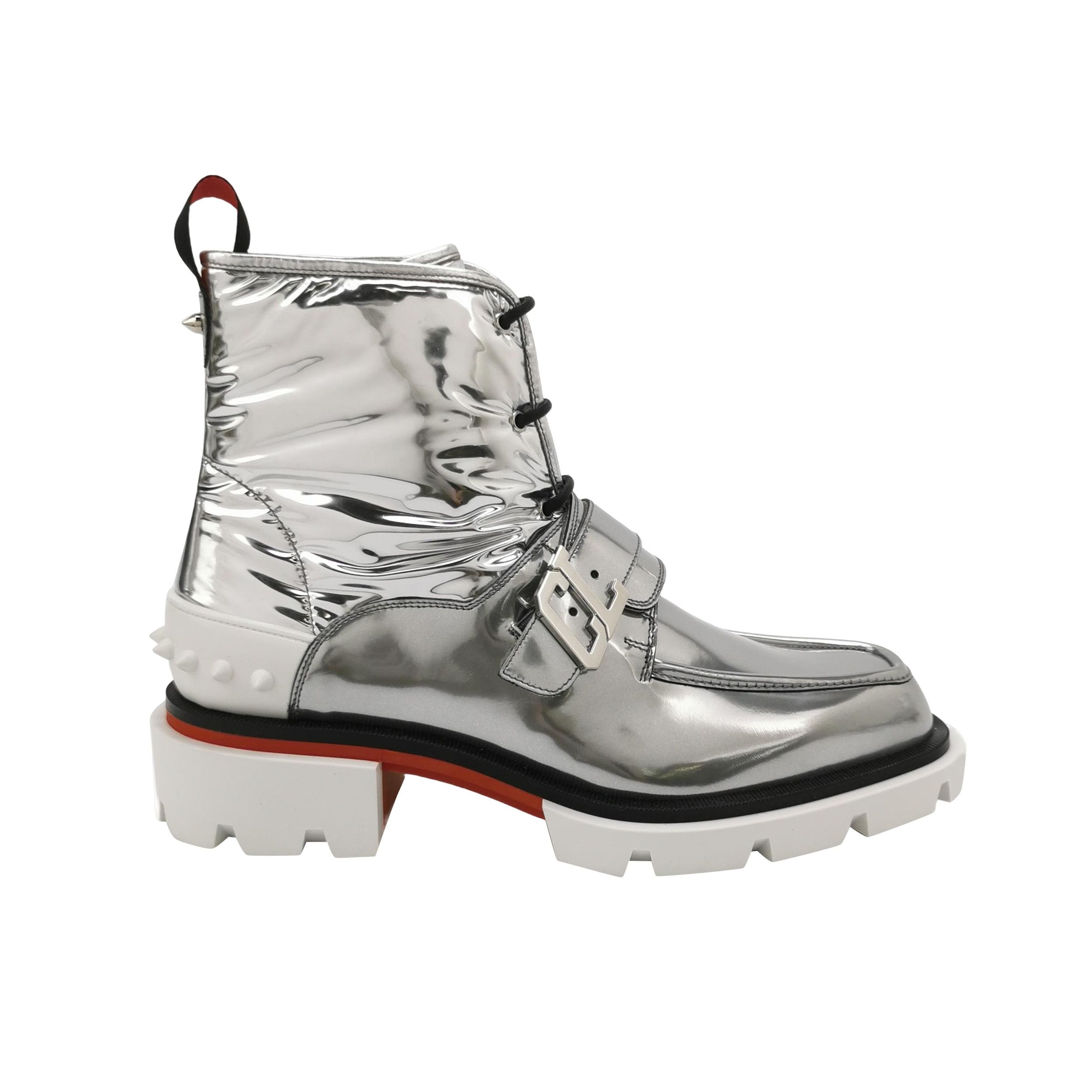 Christian Louboutin Christian Louboutin Metallic Spiked Buckle Boots 41 Size US 8 / EU 41 - 1 Thumbnail