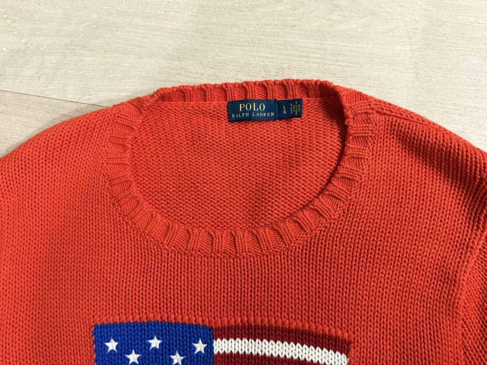 Polo Ralph Lauren DDP Polo Ralph Lauren womens Knit Sweater USA Flag Print Size L / US 10 / IT 46 - 10 Thumbnail