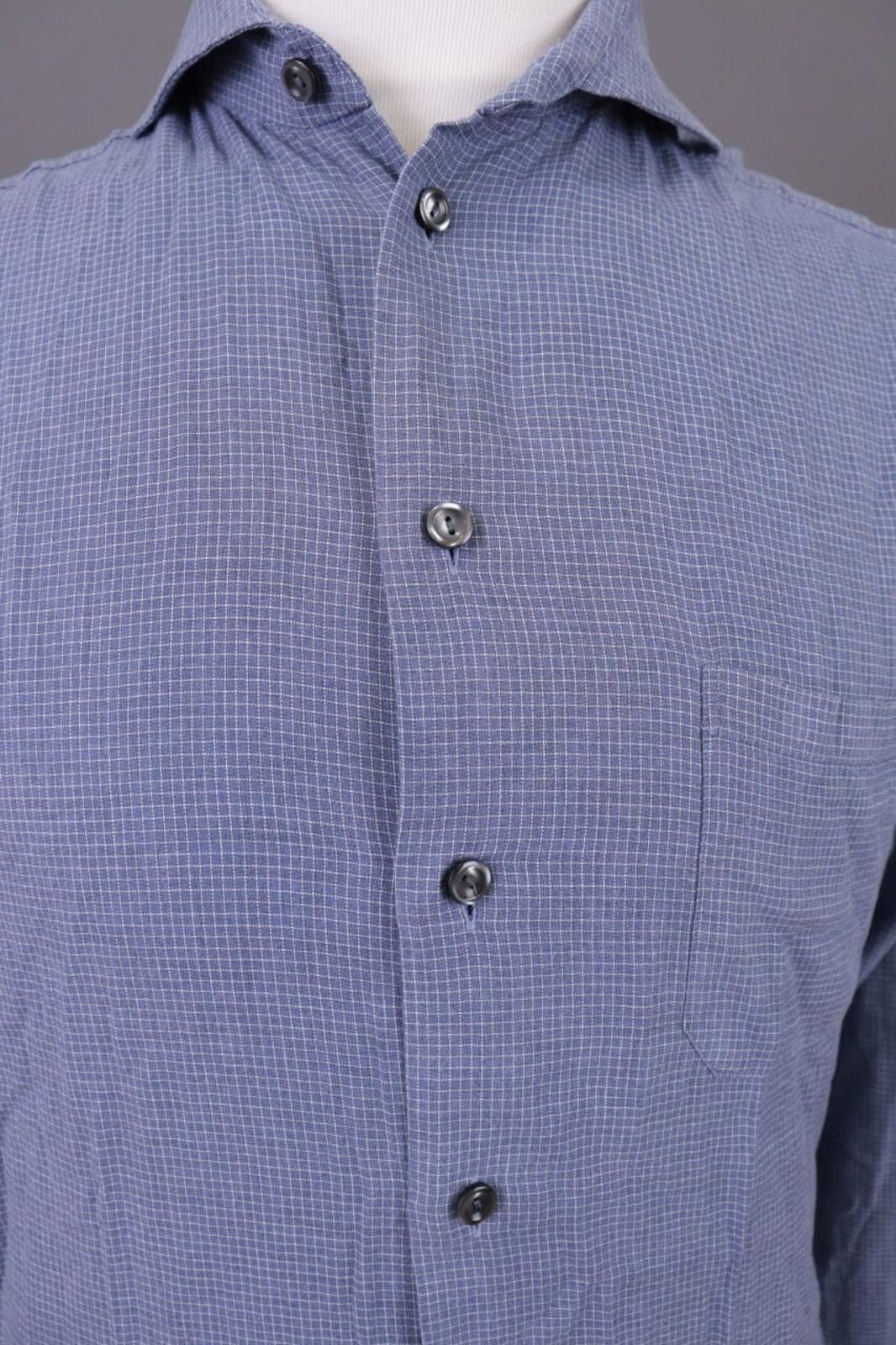 Eton Eton Slim Blue Chelsea Check Shirt Size 40 / 15 3/4 Size US M / EU 48-50 / 2 - 3 Thumbnail