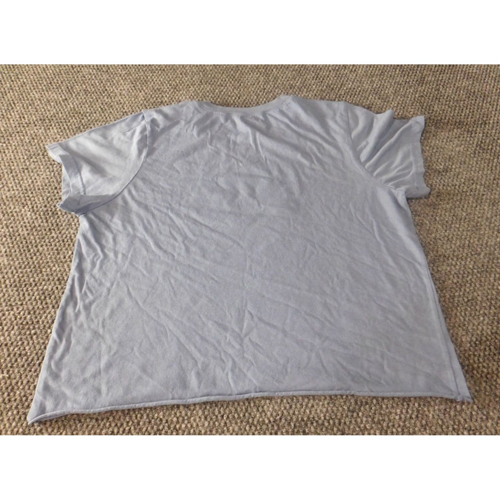 Disney Disney Womens Shirt Cropped Blue 3XL Short Sleeve Round Neck Pullover Cotton Ruffle Graphic Poohu Disney Colorful Casual Blouse Womens Size XXL / US 16-18 / IT 52-54 - 6 Thumbnail