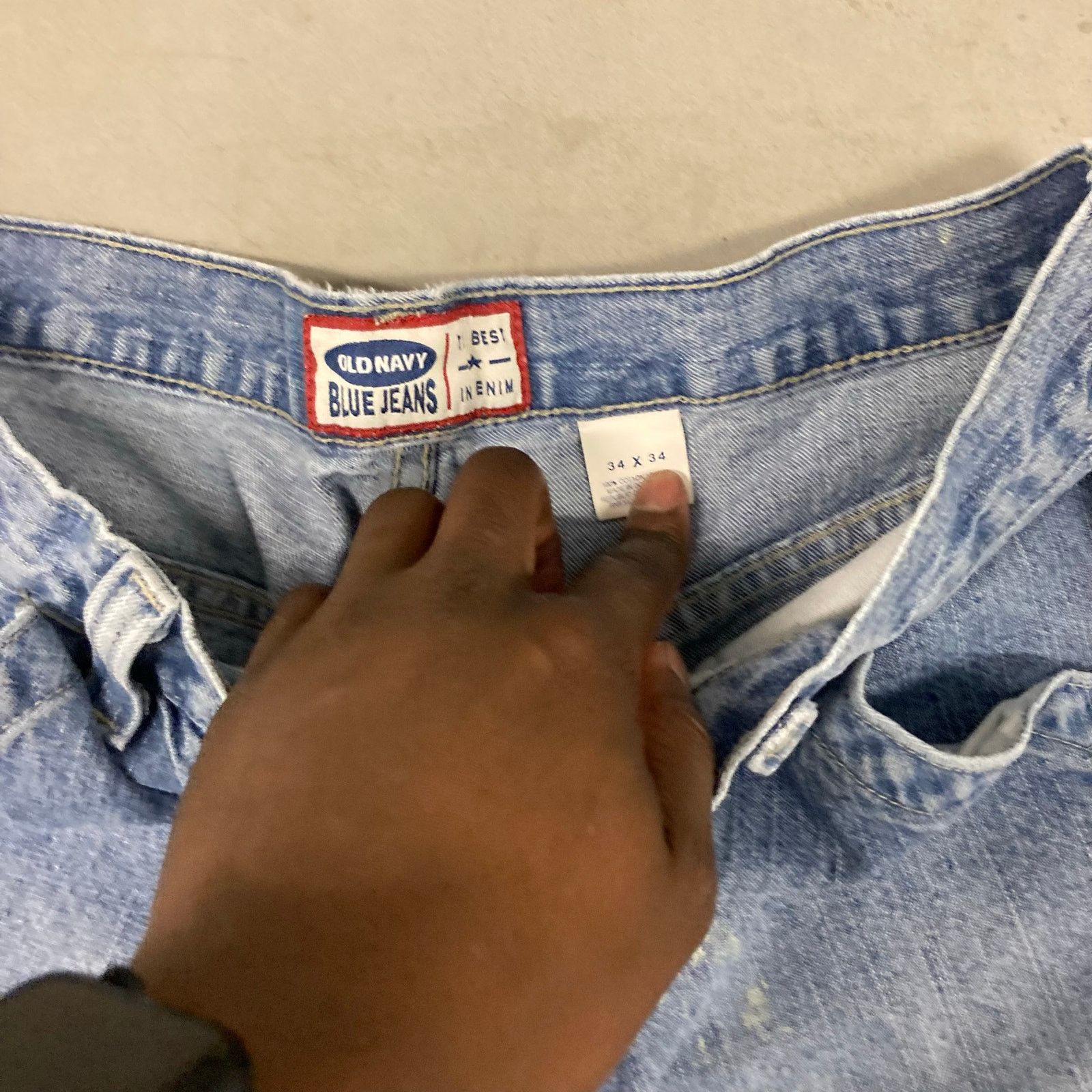 Old Navy × Vintage vintage baggy old navy cargo painter carpenter jeans 34x34 Size US 34 / EU 50 - 6 Thumbnail