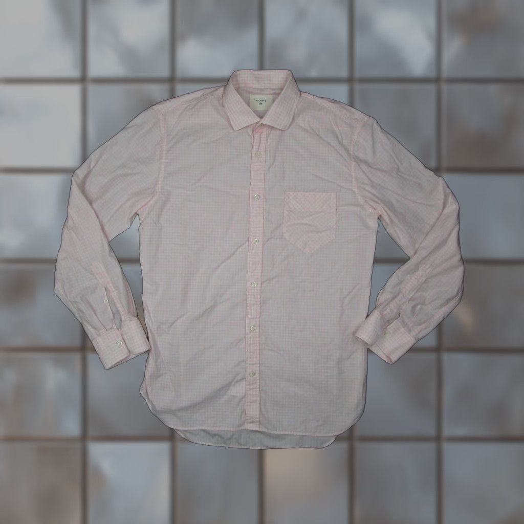 Billy Reid Billy Reid Shirt Mens 15.5 Pink Check Button-Up Long Sleeve Workwear Made in Italy Size US M / EU 48-50 / 2 - 1 Thumbnail