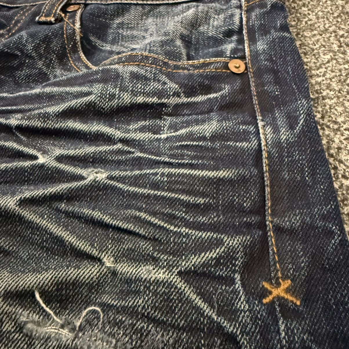 G-Star 🔥🇯🇵 Japanese Distressed Raw G-Brand Hard HoneyComb Denim Size US 29 - 22 Thumbnail