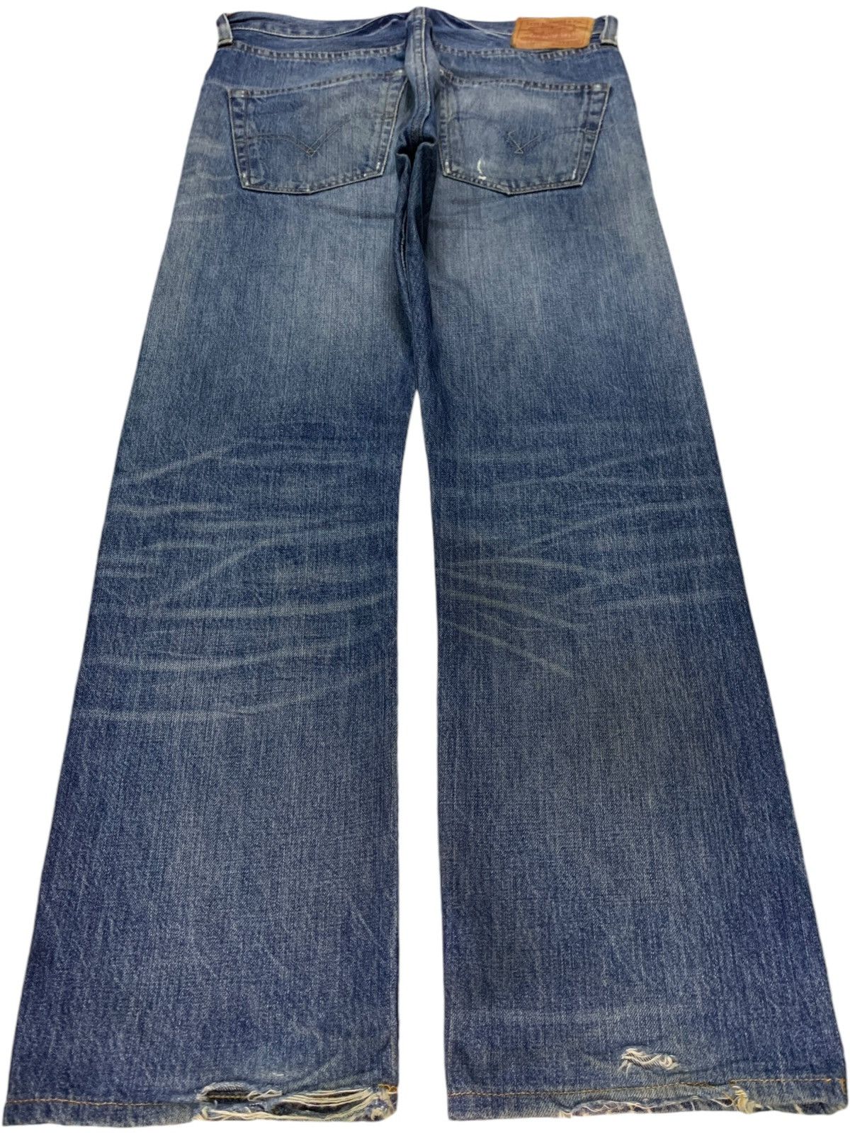 Levi's Vintage 02 Levis 501xx Big E Selvedge Mud Wash Loose Jeans Size US 33 - 3 Thumbnail