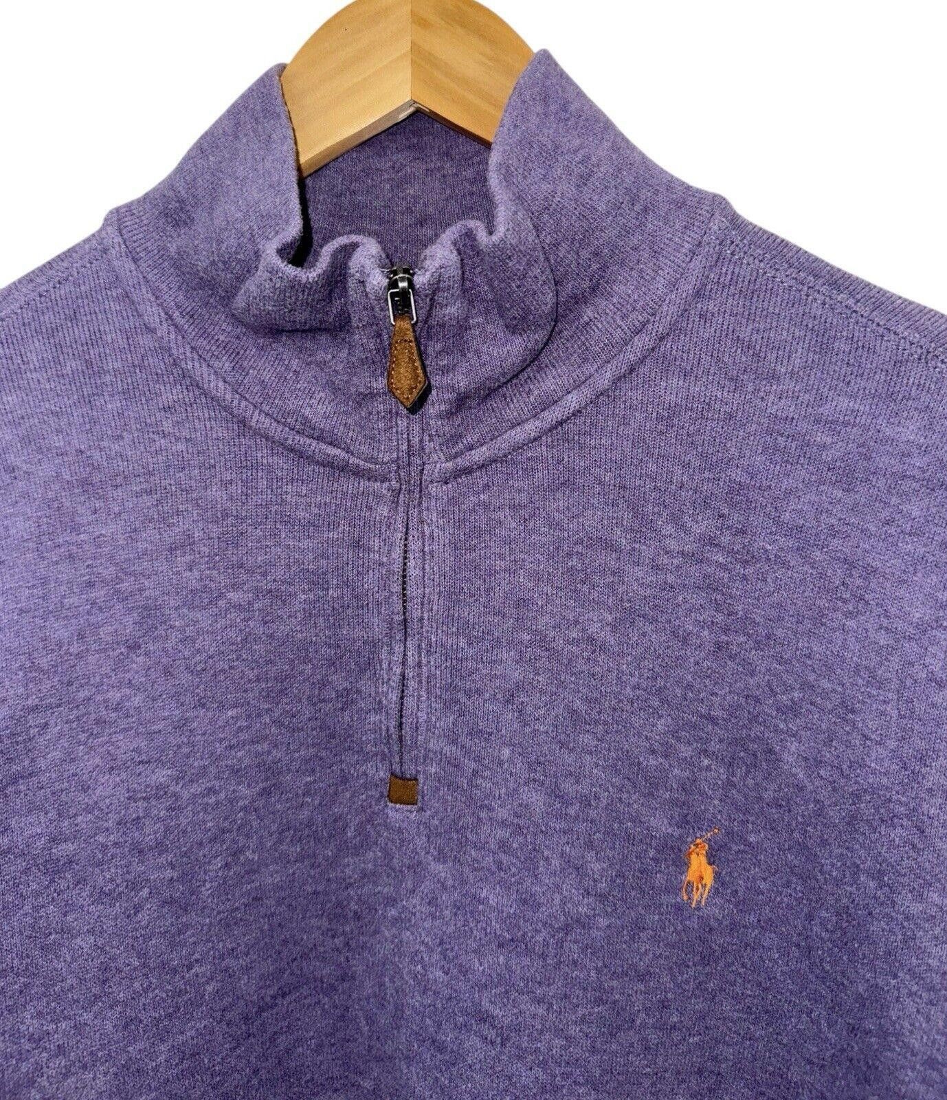 Polo Ralph Lauren Vintage Polo Ralph Lauren Purple Pony 1/4 Zip Sweater XL Size US XL / EU 56 / 4 - 2 Thumbnail