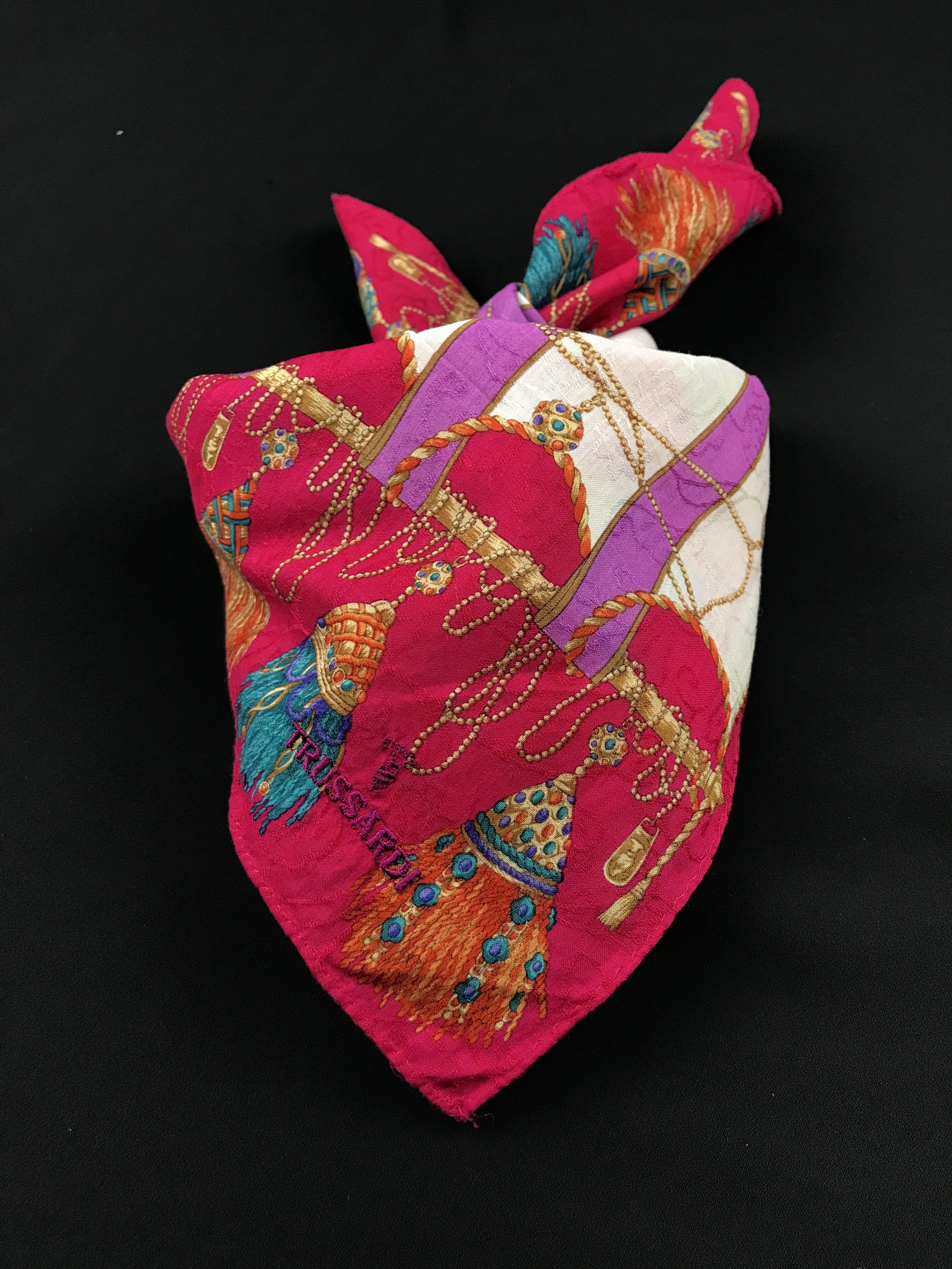 Designer × Trussardi × Vintage Vintage Trussardi Bandana Neckerchief Handkerchief Size ONE SIZE - 3 Thumbnail