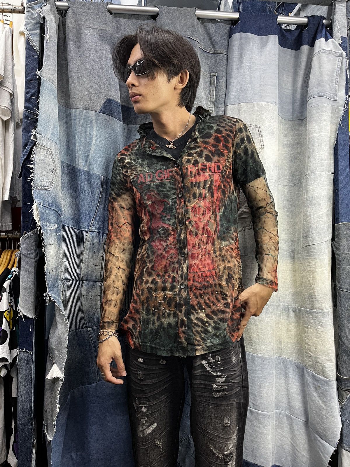 Hysteric Glamour × If Six Was Nine × Japanese Brand crazy gothic fishnet mesh top senji like jpg style Size US S / EU 44-46 / 1 - 16 Thumbnail