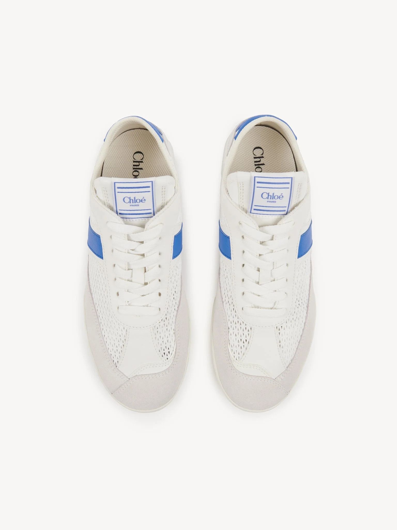 Chloe o1loc1c10226 Kick Low-Top Sneakers in White/Blue Size US 8 / IT 38 - 3 Thumbnail