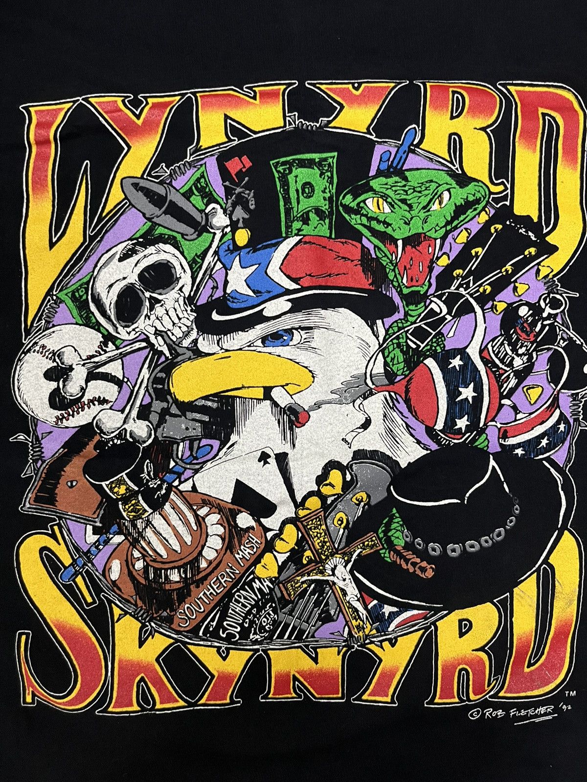 Band Tees × Vintage Vintage Lynyrd Skynyrd 90s t shirt Size US L / EU 52-54 / 3 - 3 Thumbnail