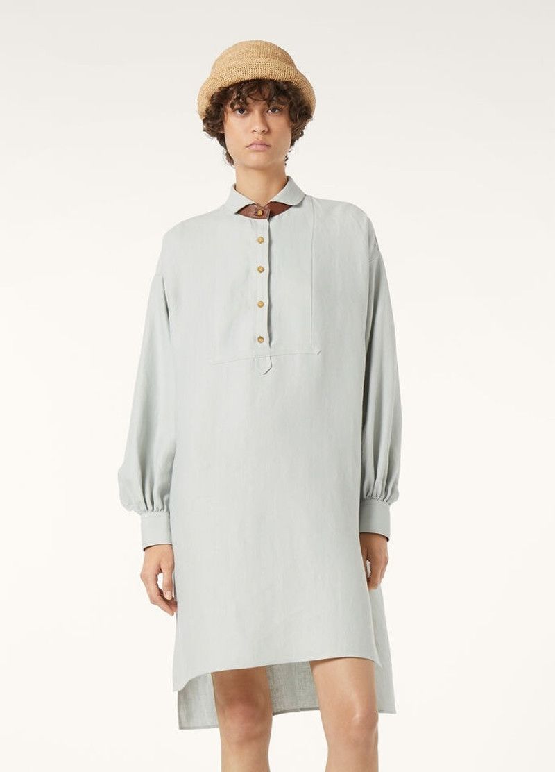 Loro Piana o1srvl11e0526 FAP0334 Anastasia Midi Dress in Light Blue Size S / US 4 / IT 40 - 5 Thumbnail