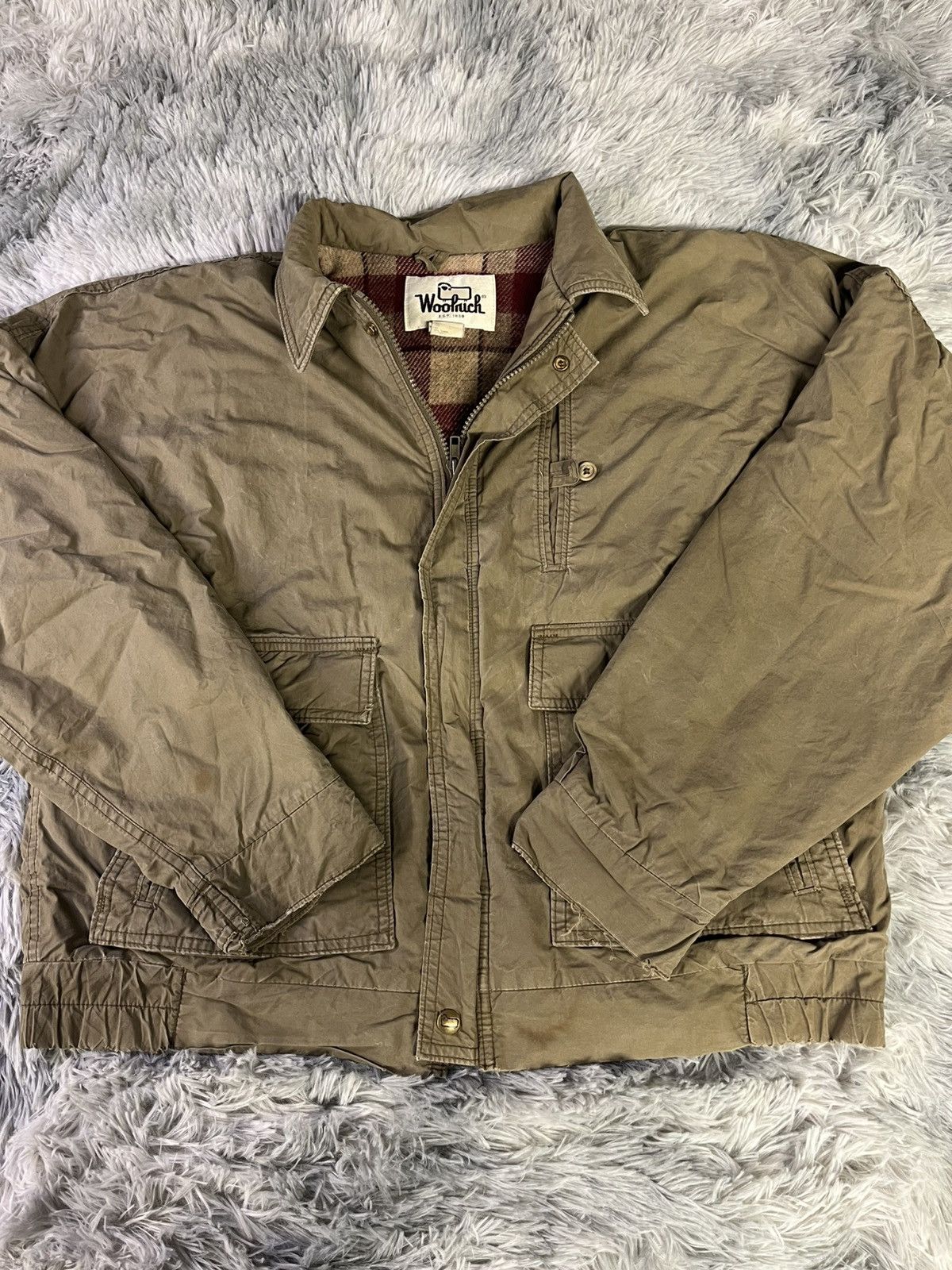 Woolrich Woolen Mills Woollrich aviator jacket | khaki/ vintage | man/ size L Size US L / EU 52-54 / 3 - 1 Thumbnail