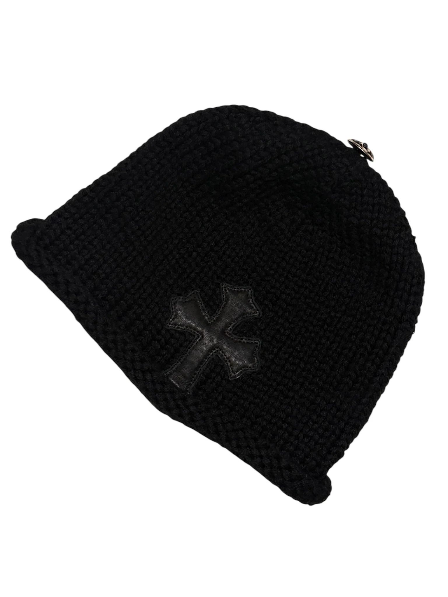 Chrome Hearts Black Cross Patch Beanie Size ONE SIZE - 2 Thumbnail