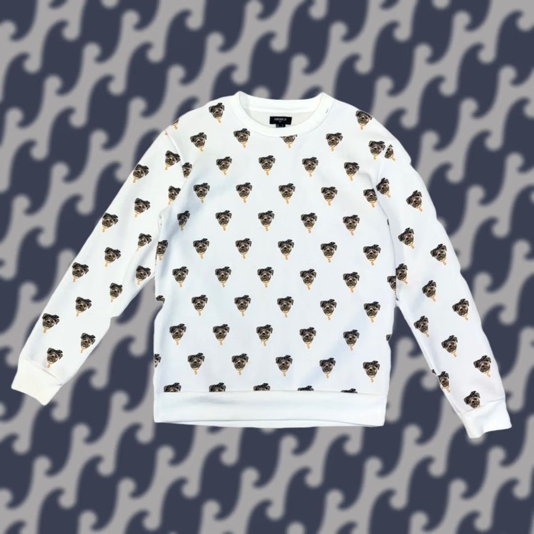 Forever 21 Forever 21 Gangster Dog AOP White Crewneck Sweatshirt Men’s Size S Size US S / EU 44-46 / 1 - 1 Thumbnail