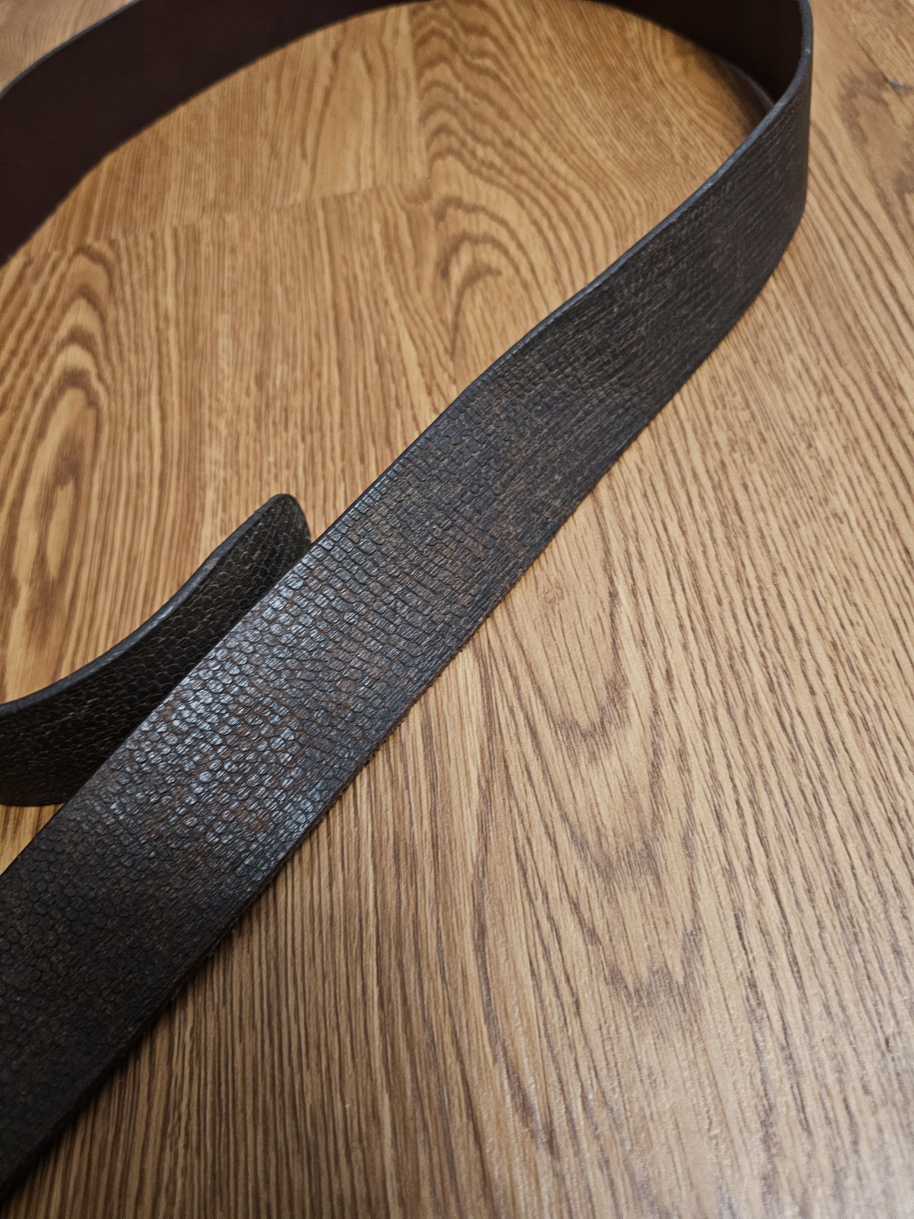 Yohji Yamamoto Yohji Yamamoto Pour Homme Crocs Cuir Leather Belt Size ONE SIZE - 3 Thumbnail
