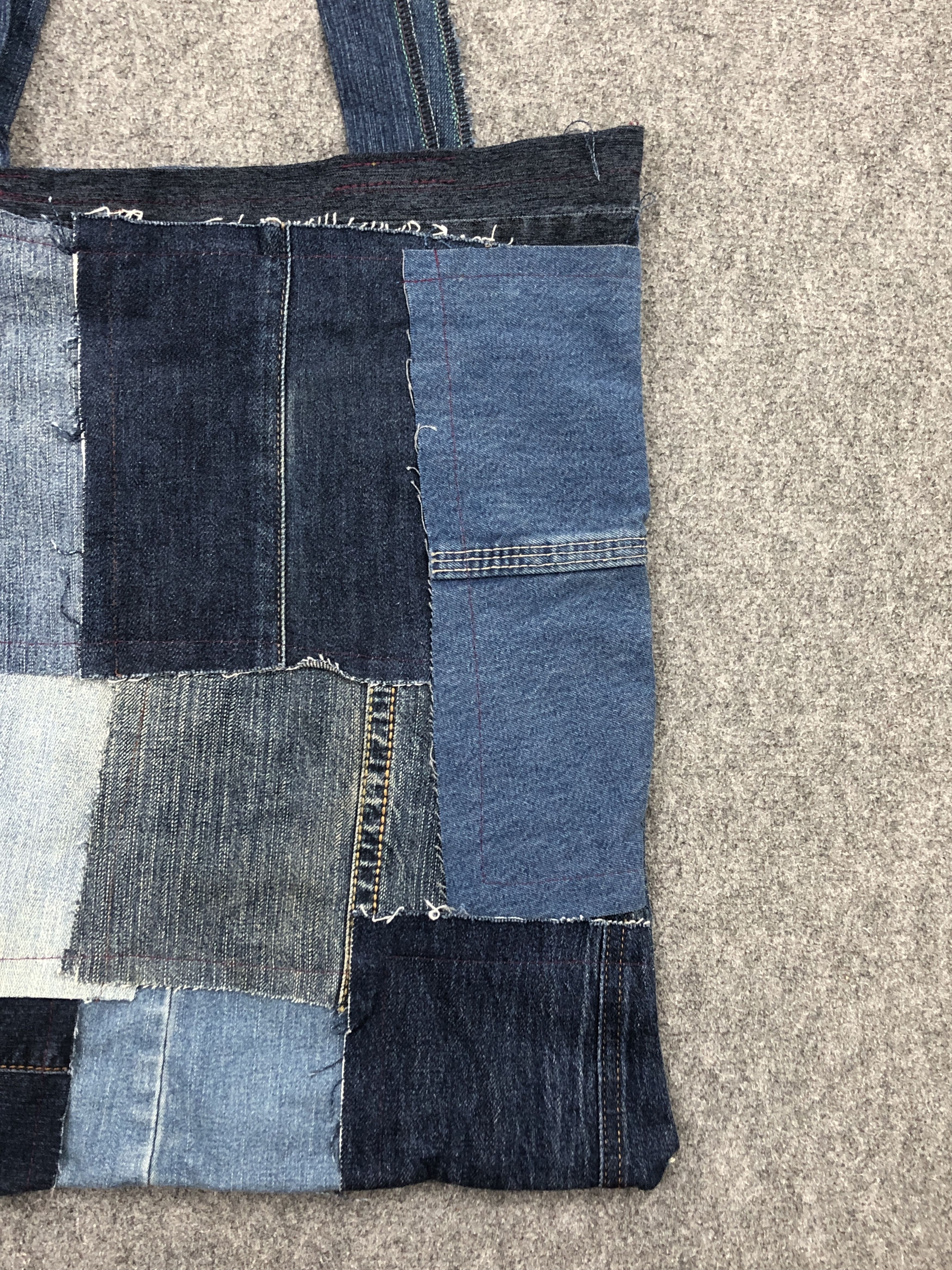 Japanese Brand Vintage Japanese Brand Jeans Upcycle Totebag BG0155 Size ONE SIZE - 4 Thumbnail