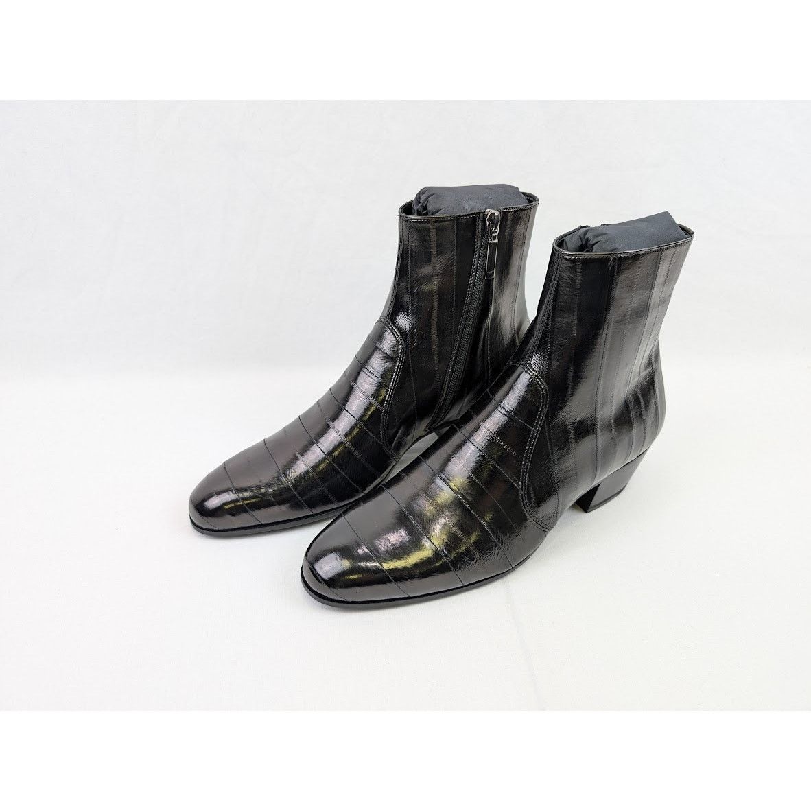 Saint Laurent Paris o1rshd1 Eel Anguilla Cheslea Boots in Black Size US 9 / EU 42 - 19 Thumbnail