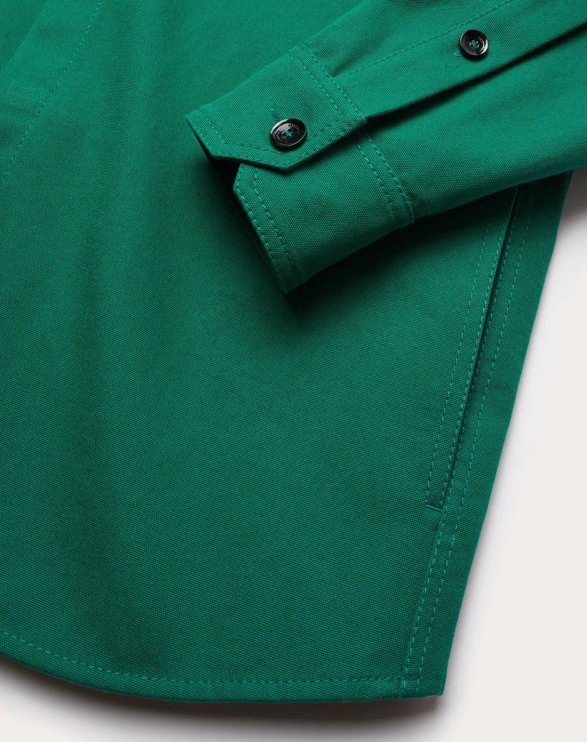 Valentino oc11z0725 Stretch Cotton Canvas Shirt in Green Size US L / EU 52-54 / 3 - 7 Thumbnail