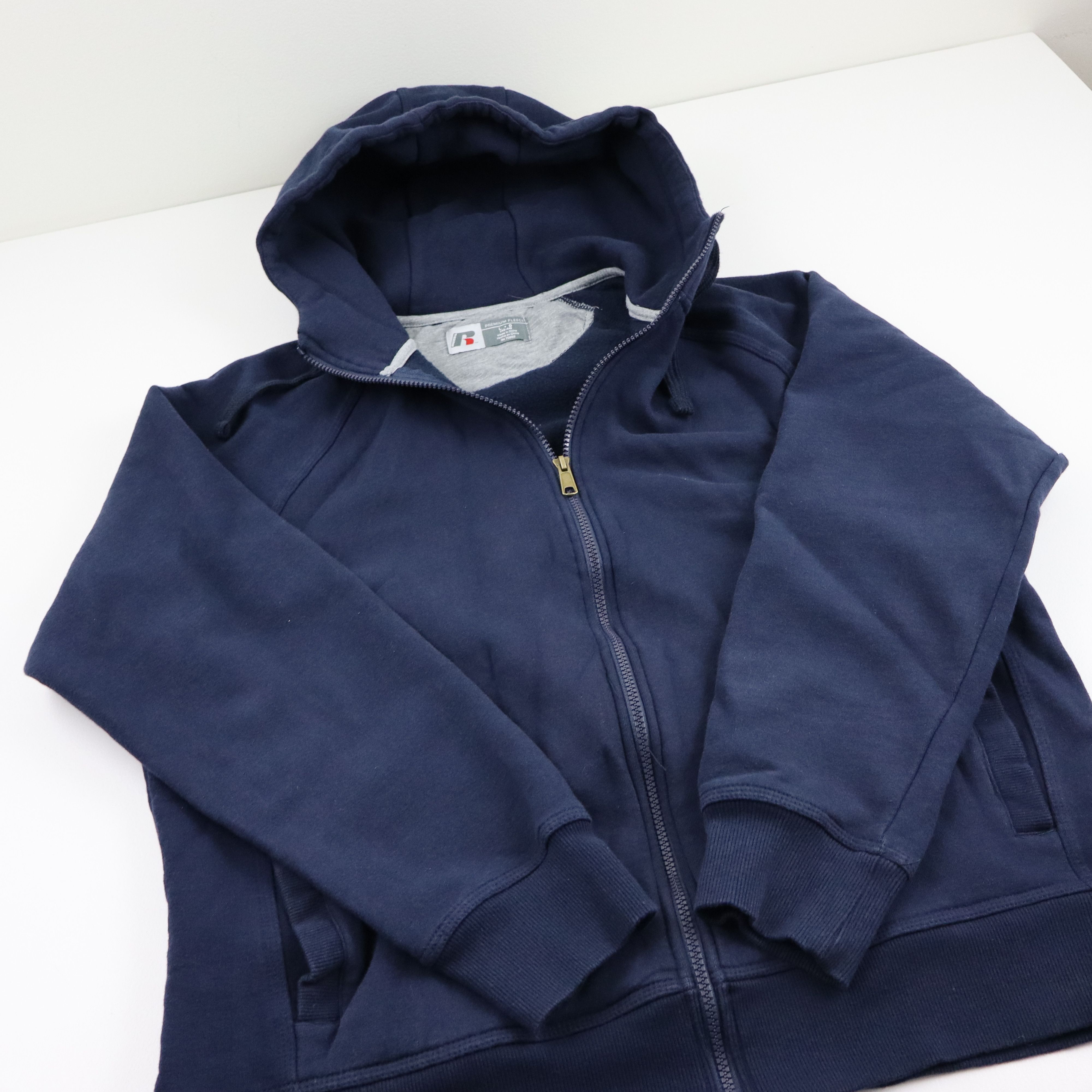 Russell Athletic × Vintage Russell Baggy Grunge Faded Fleece Zip Hoodie Mens Large Y2K Size US L / EU 52-54 / 3 - 3 Thumbnail